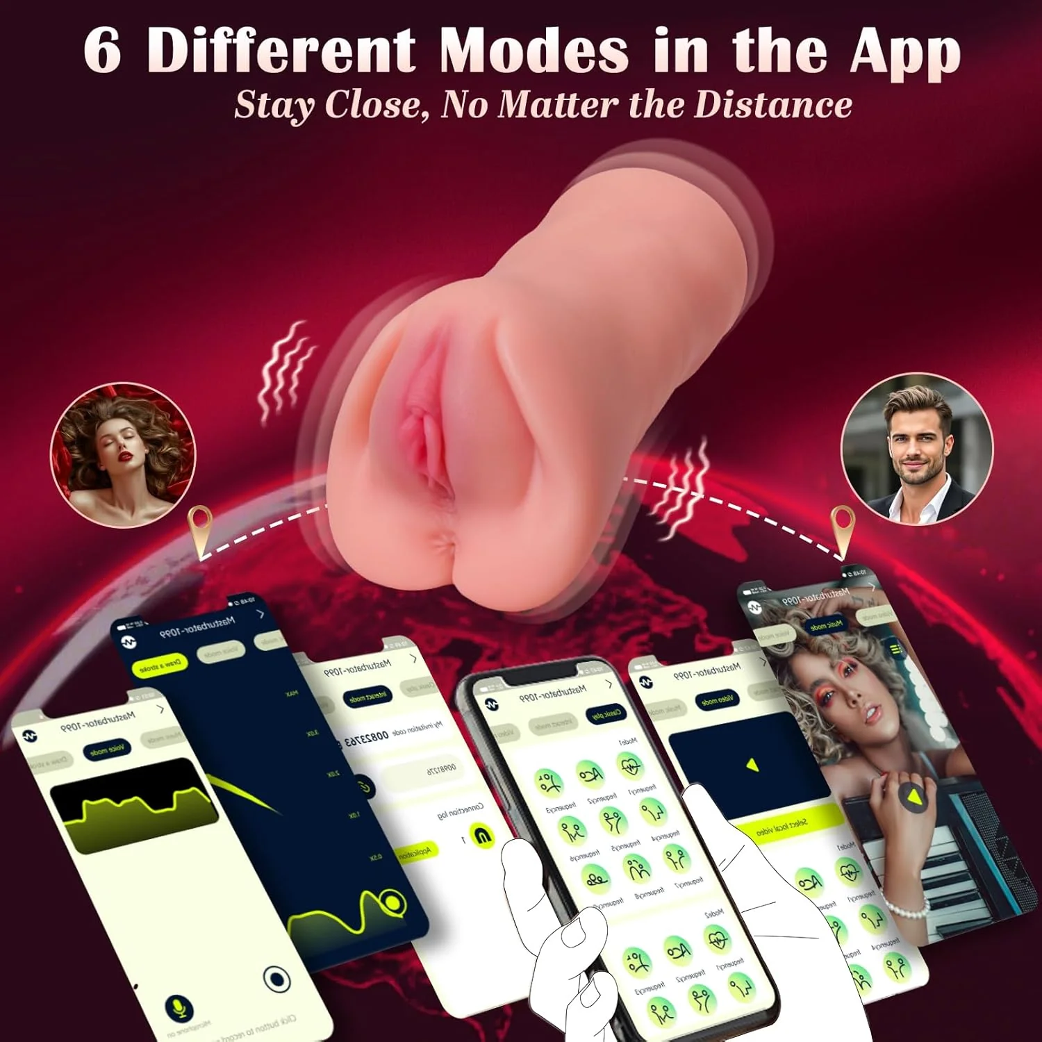 SyncPulse App-Controlled Thrusting Pocket Pussy 9 Modes - Image 6