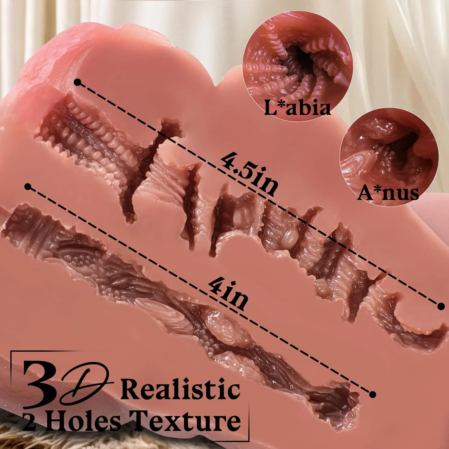 CurveLite 3.3LB Portable Dual Channel Torso Sex Doll - Image 4