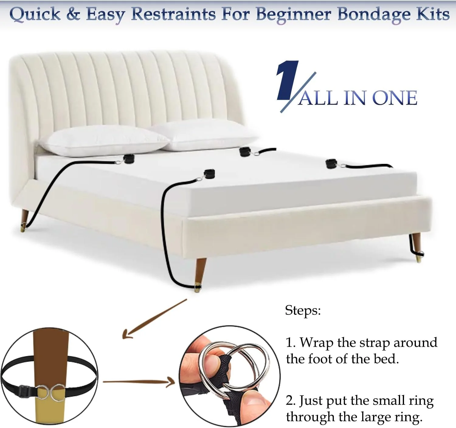 BDSM Bondage Bed & Restraints Kit - Image 4