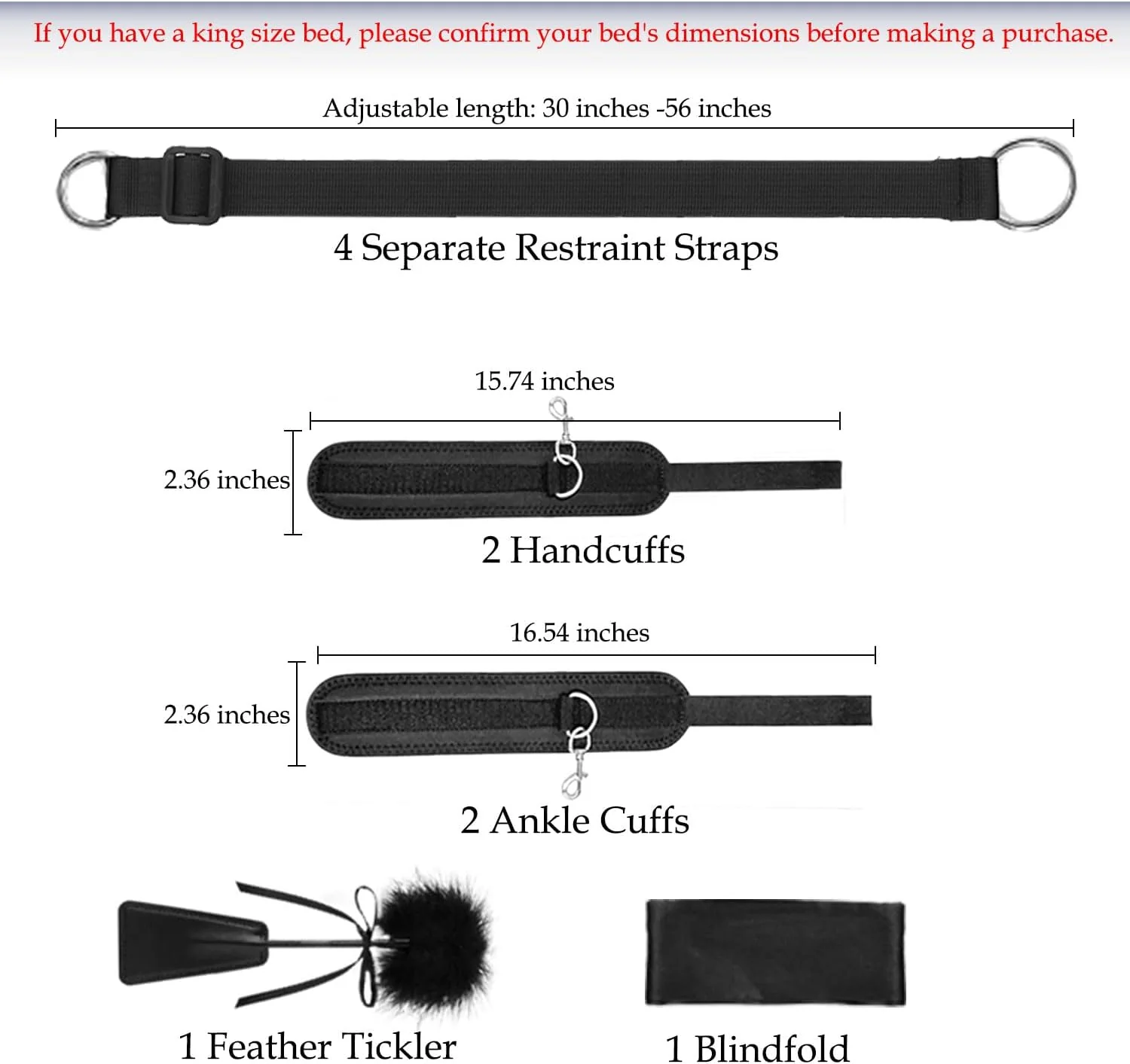 BDSM Bondage Bed & Restraints Kit - Image 8