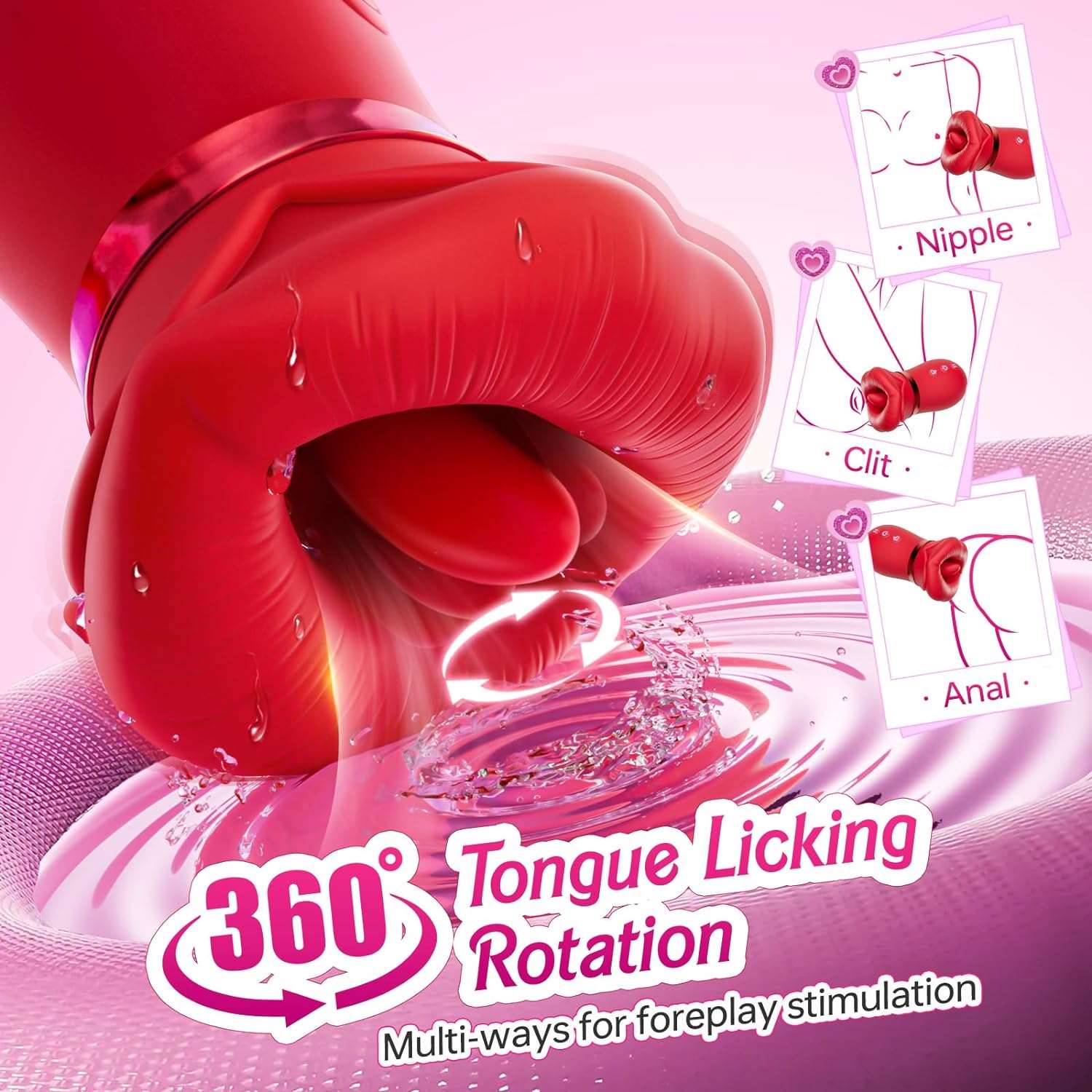 RoseLick App Control Rotating Tongue Clit Stimulator - Image 3