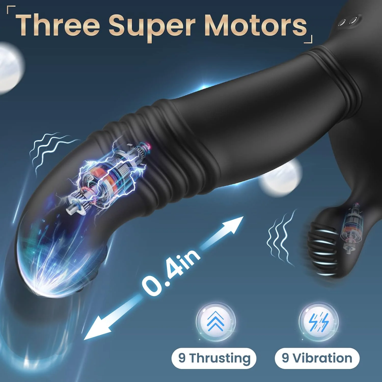 ThrustBead Thrusting Prostate Massager 9 Modes Remote Waterproof - Image 7
