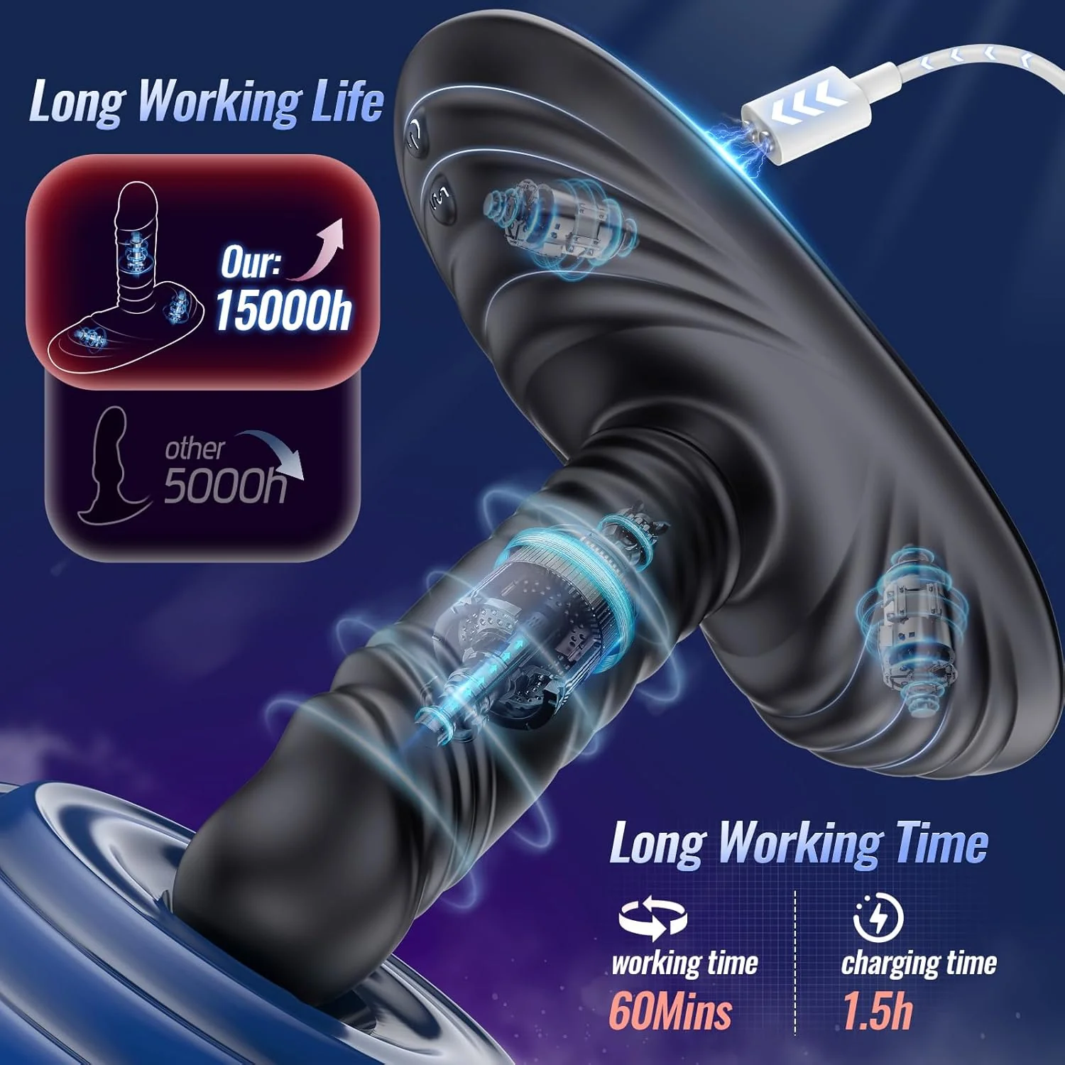 CoreRide Prostate Massager Thrust Vibrator Ride Plug - Image 8