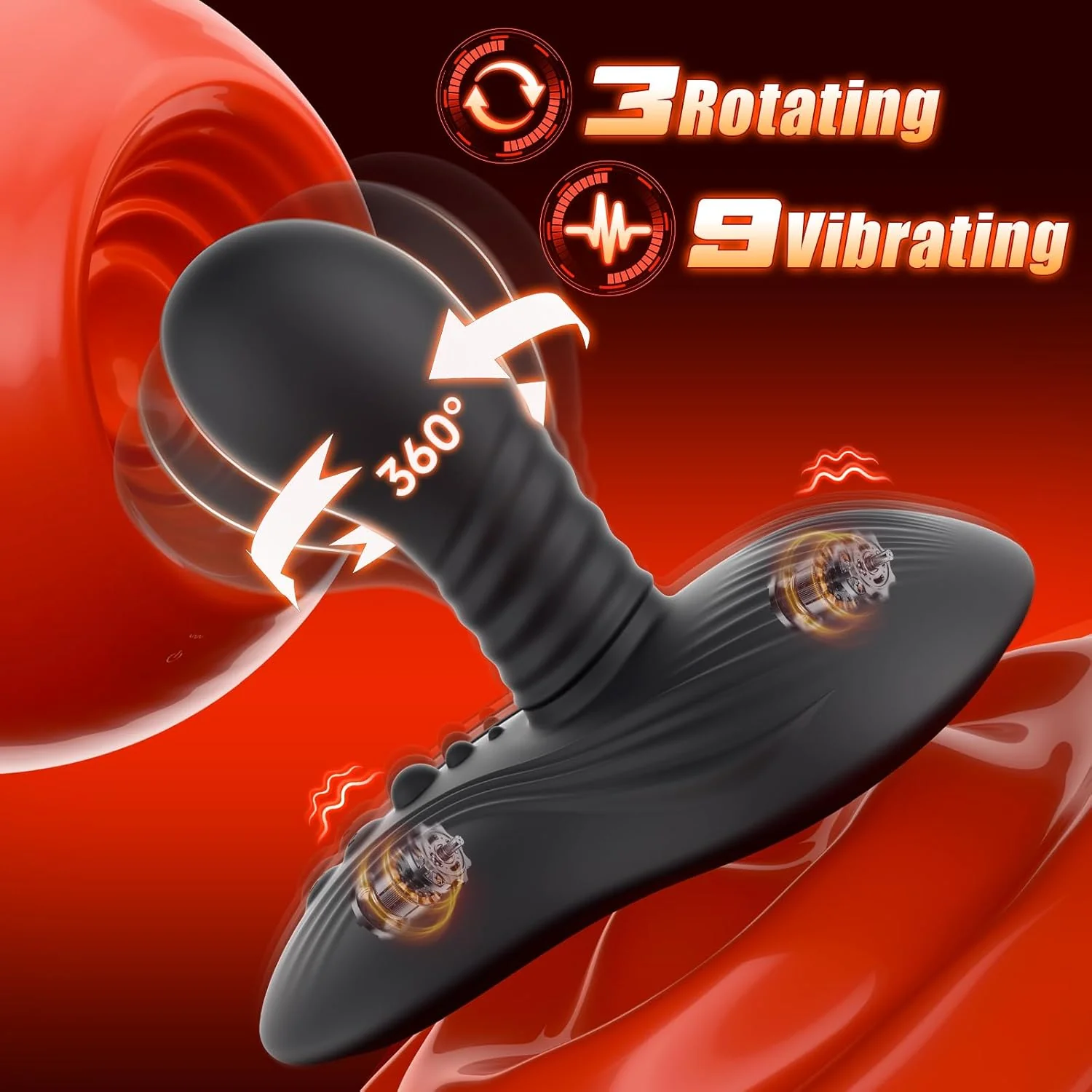 RotyX Prostate Massager Rotating Vibrator Ride Plug - Image 2