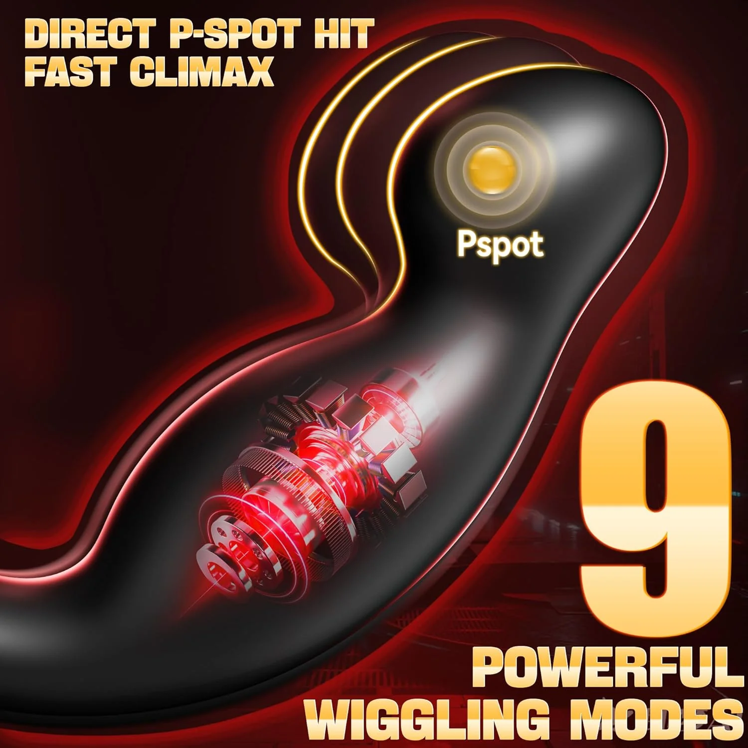 FlexDominus Prostate Massager Cock Ring 9+9 Modes Remote - Image 3