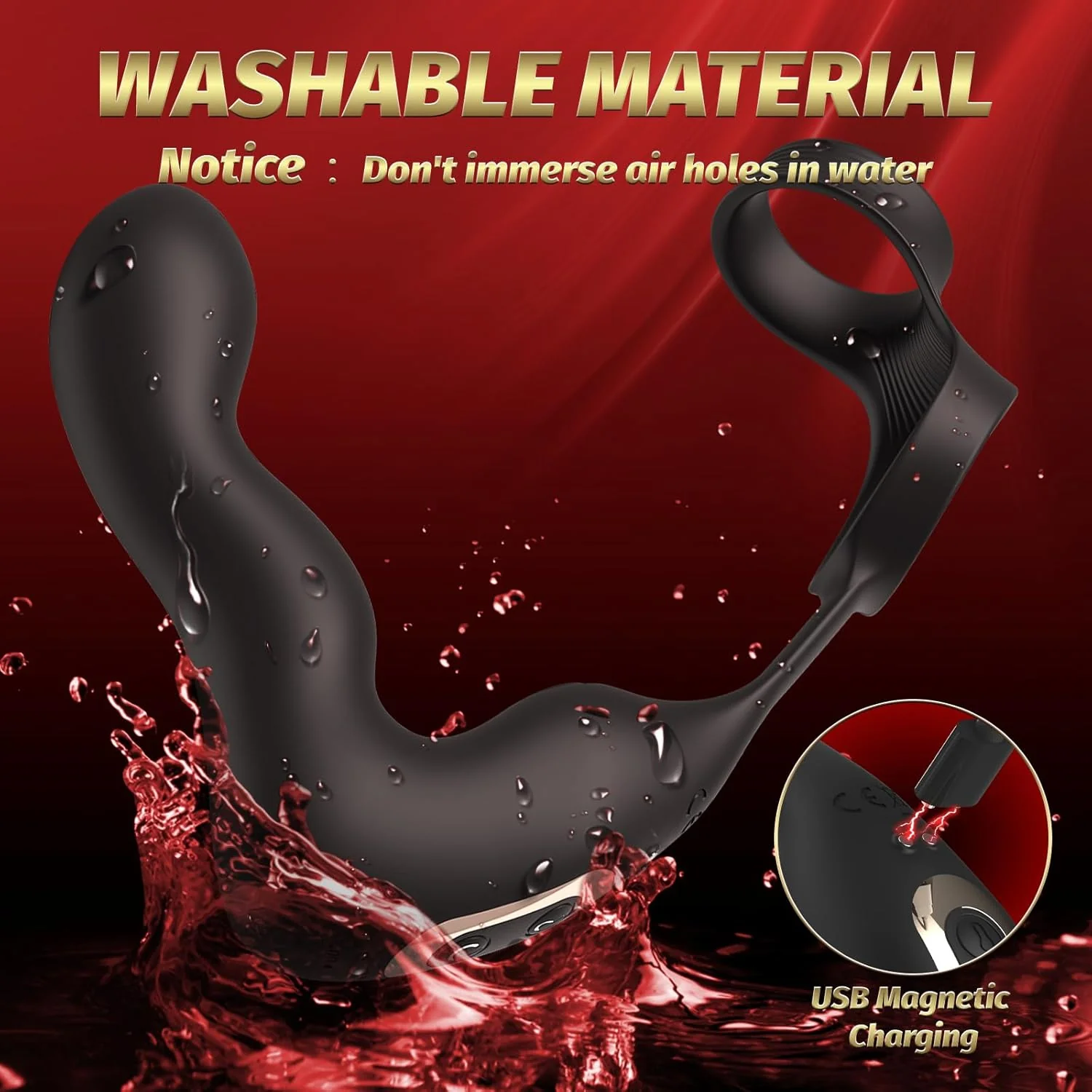 InflateCore Inflatable Prostate Massager Cock Ring 10 Modes - Image 6