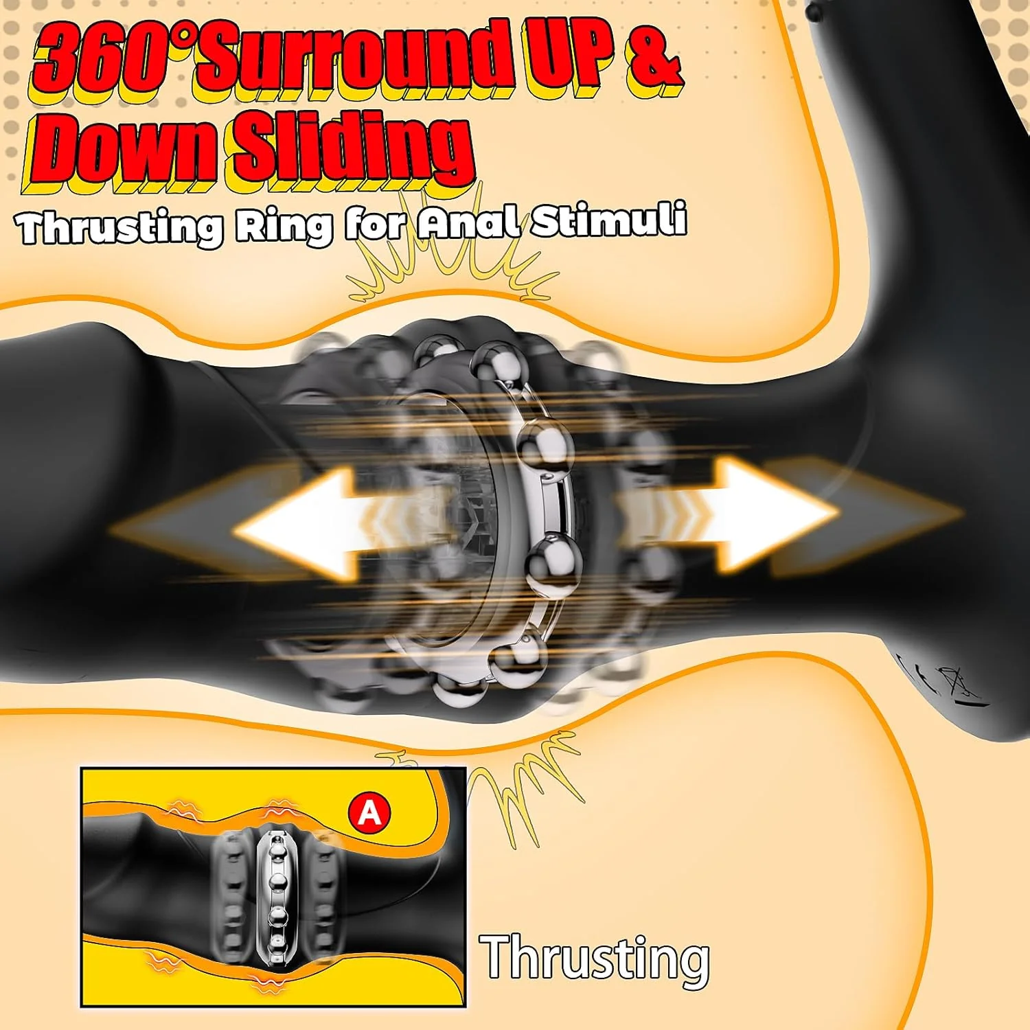 TriCoreX App Prostate Massager Cock Ring 9 Modes Waterproof - Image 4