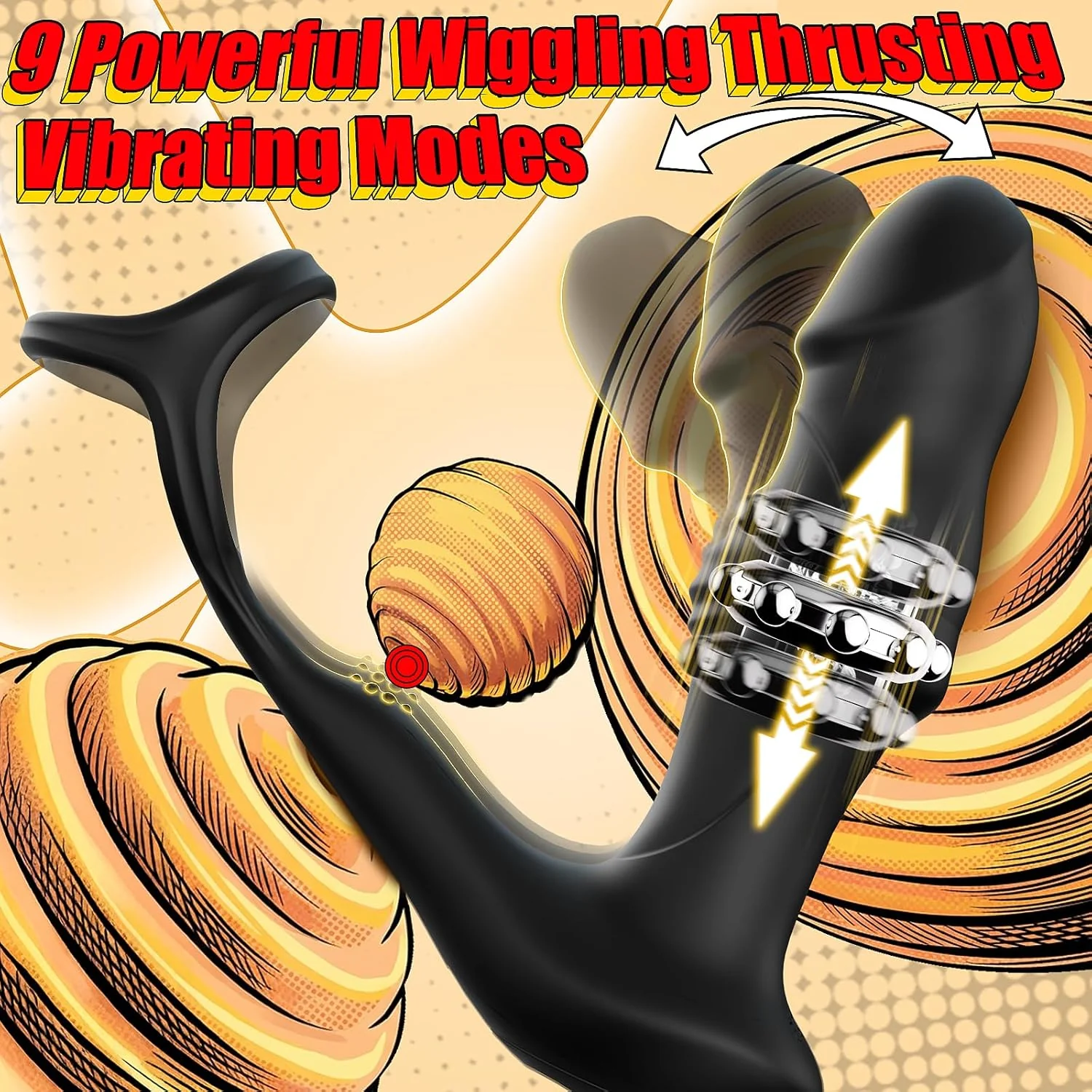 TriCoreX App Prostate Massager Cock Ring 9 Modes Waterproof - Image 5