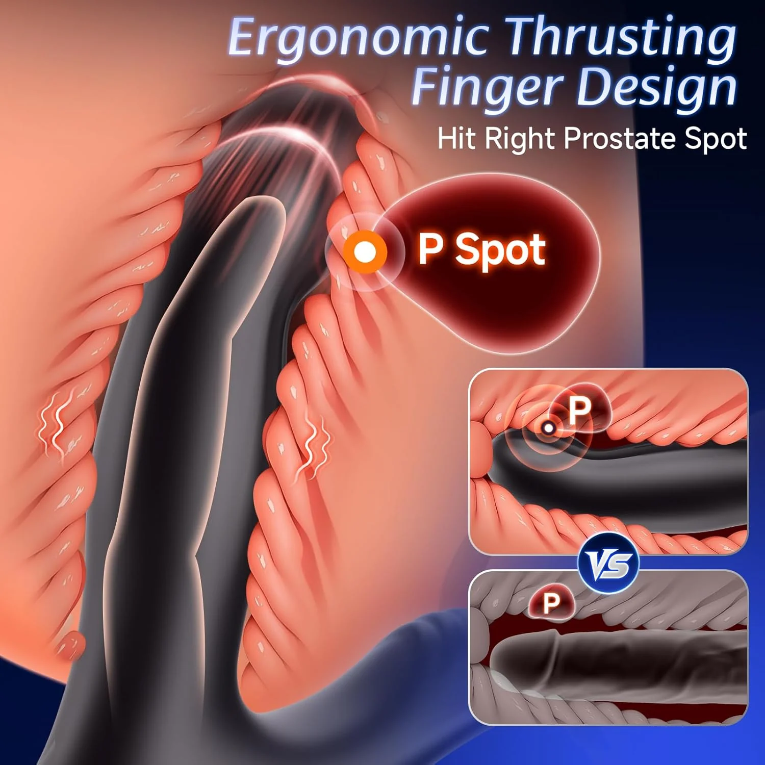 CoreSlide Prostate Massager Cock Ring 9 Modes Thrusting - Image 3