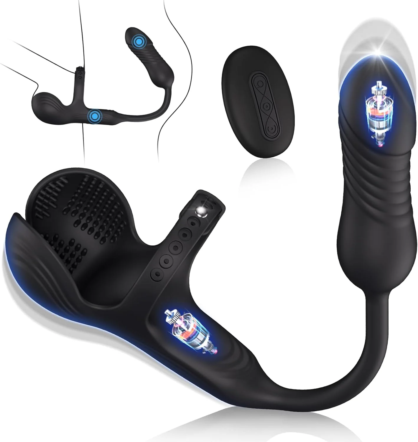 DominusCore Thrusting Prostate Massager Cock Ring 10 Modes