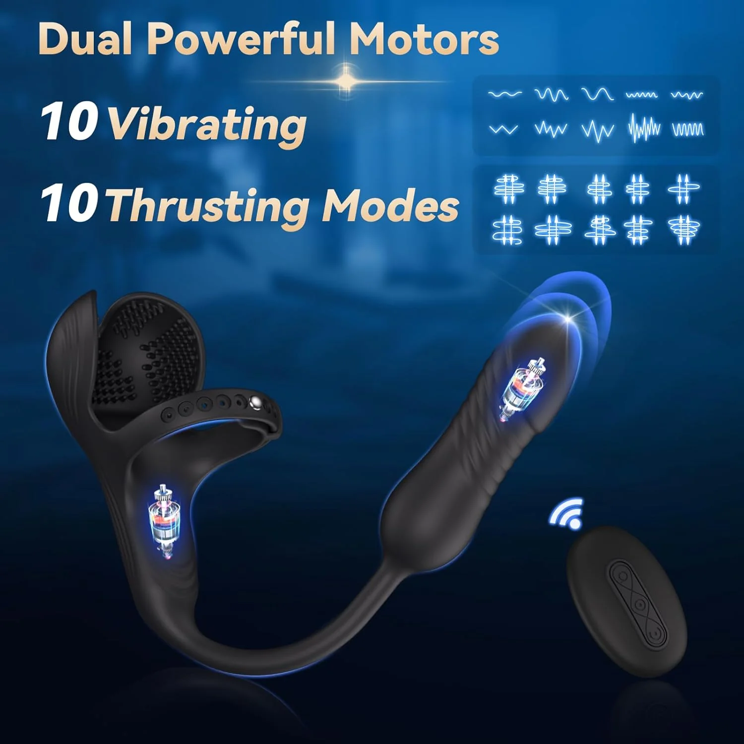 DominusCore Thrusting Prostate Massager Cock Ring 10 Modes - Image 2