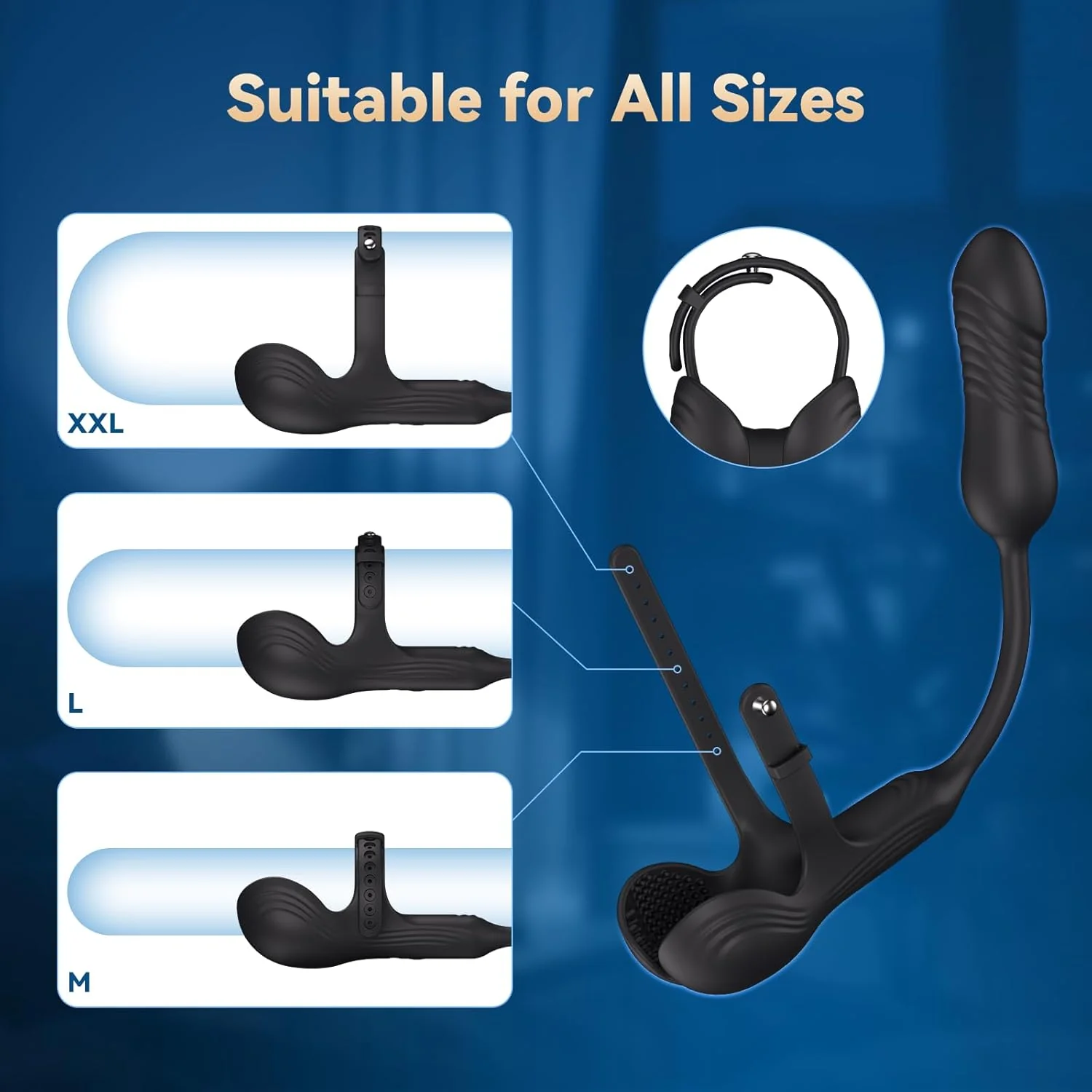 DominusCore Thrusting Prostate Massager Cock Ring 10 Modes - Image 6