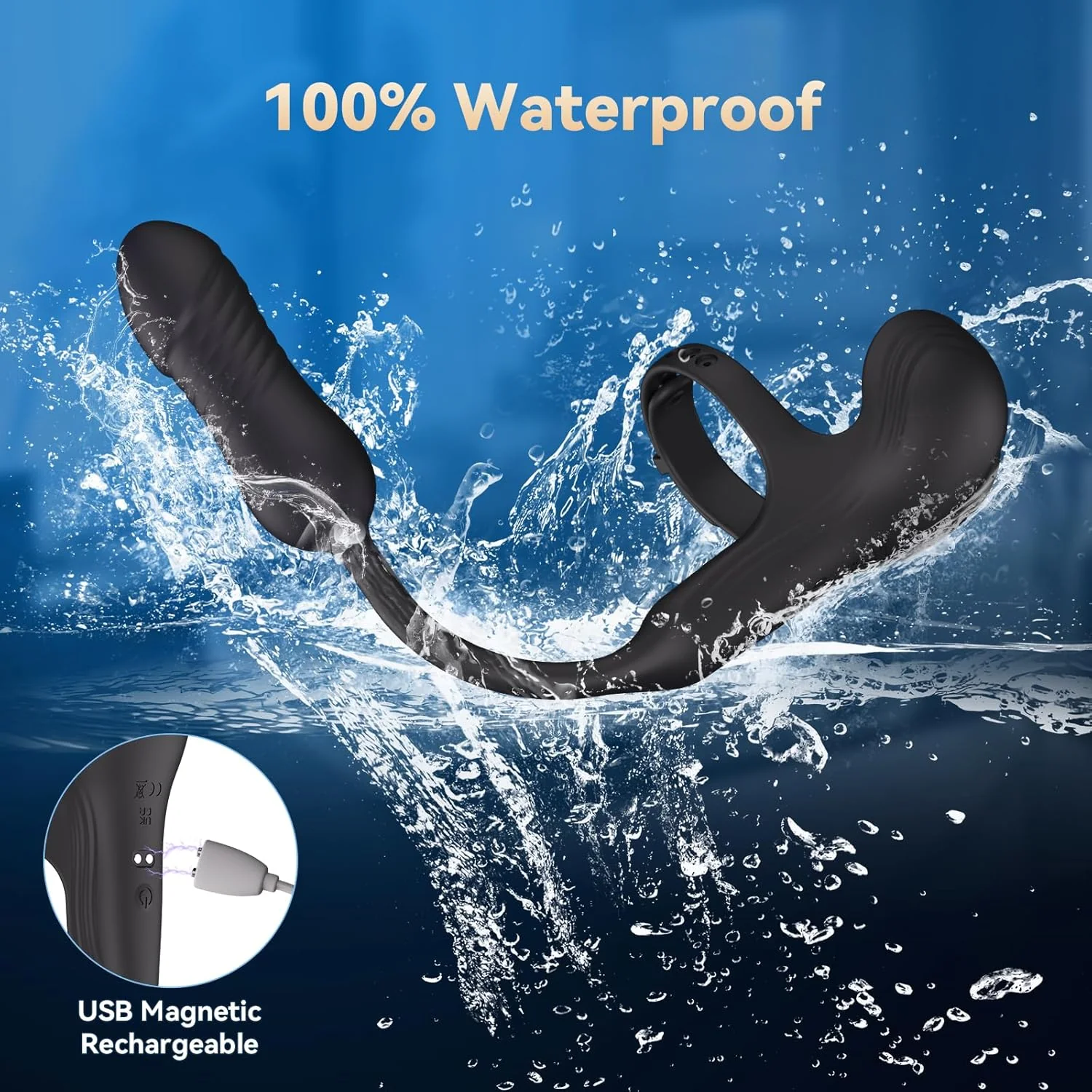 DominusCore Thrusting Prostate Massager Cock Ring 10 Modes - Image 7