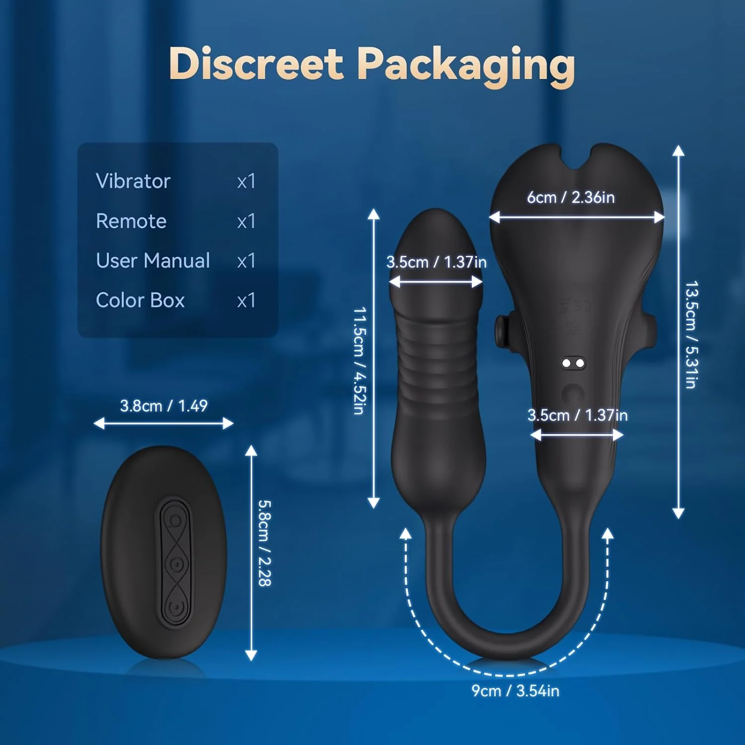 DominusCore Thrusting Prostate Massager Cock Ring 10 Modes - Image 8