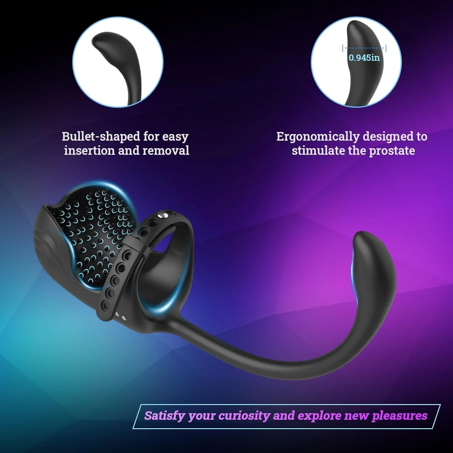 FlexCoreX Prostate Massager Cock Ring Remote Waterproof Kit - Image 5