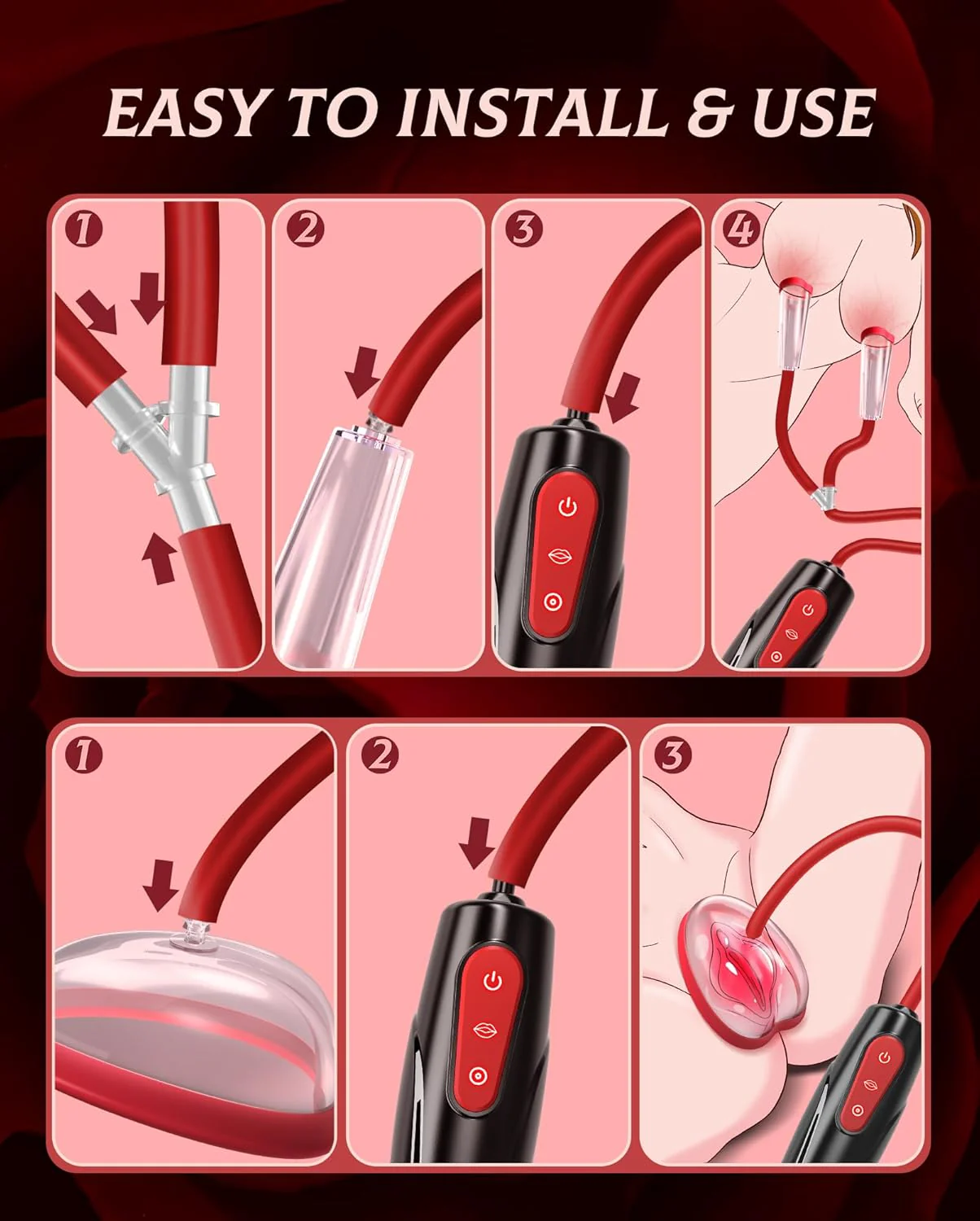 PulseBloom Electric Pussy Pump 3 Levels 7 Modes - Image 4