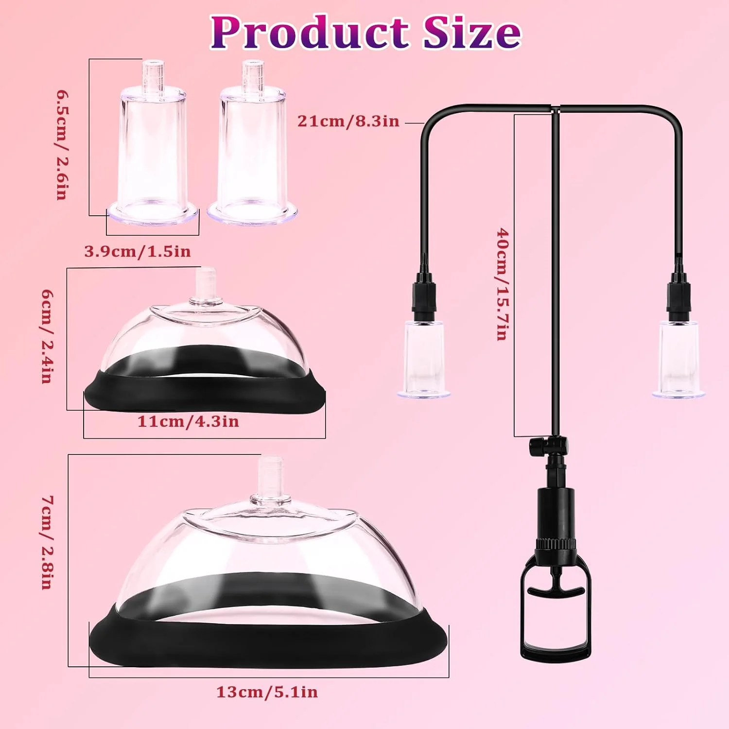 SuctionBloom Pussy Pump & Nipple Suction Kit 4 Cups - Image 5