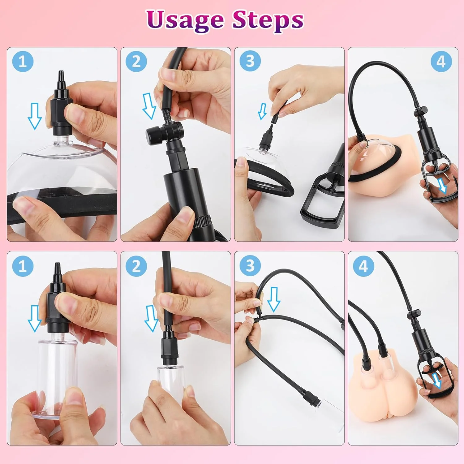 SuctionBloom Pussy Pump & Nipple Suction Kit 4 Cups - Image 6