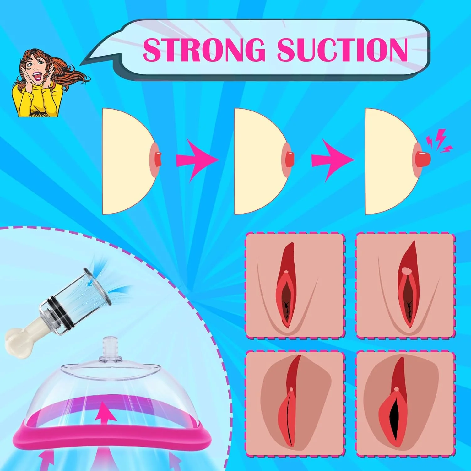 SilvaraX Manual Pussy Pump 4 Cups Kit - Image 3