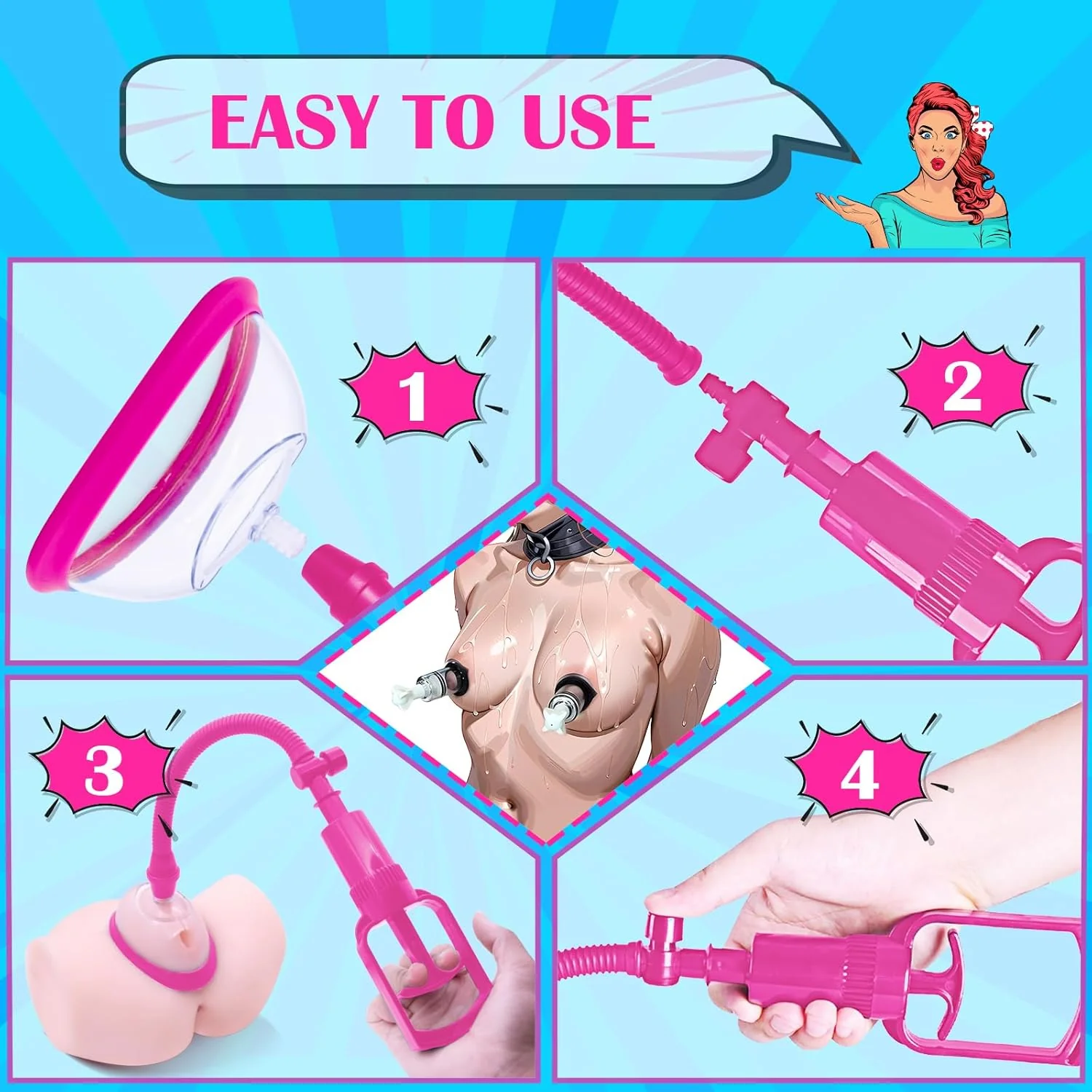SilvaraX Manual Pussy Pump 4 Cups Kit - Image 5