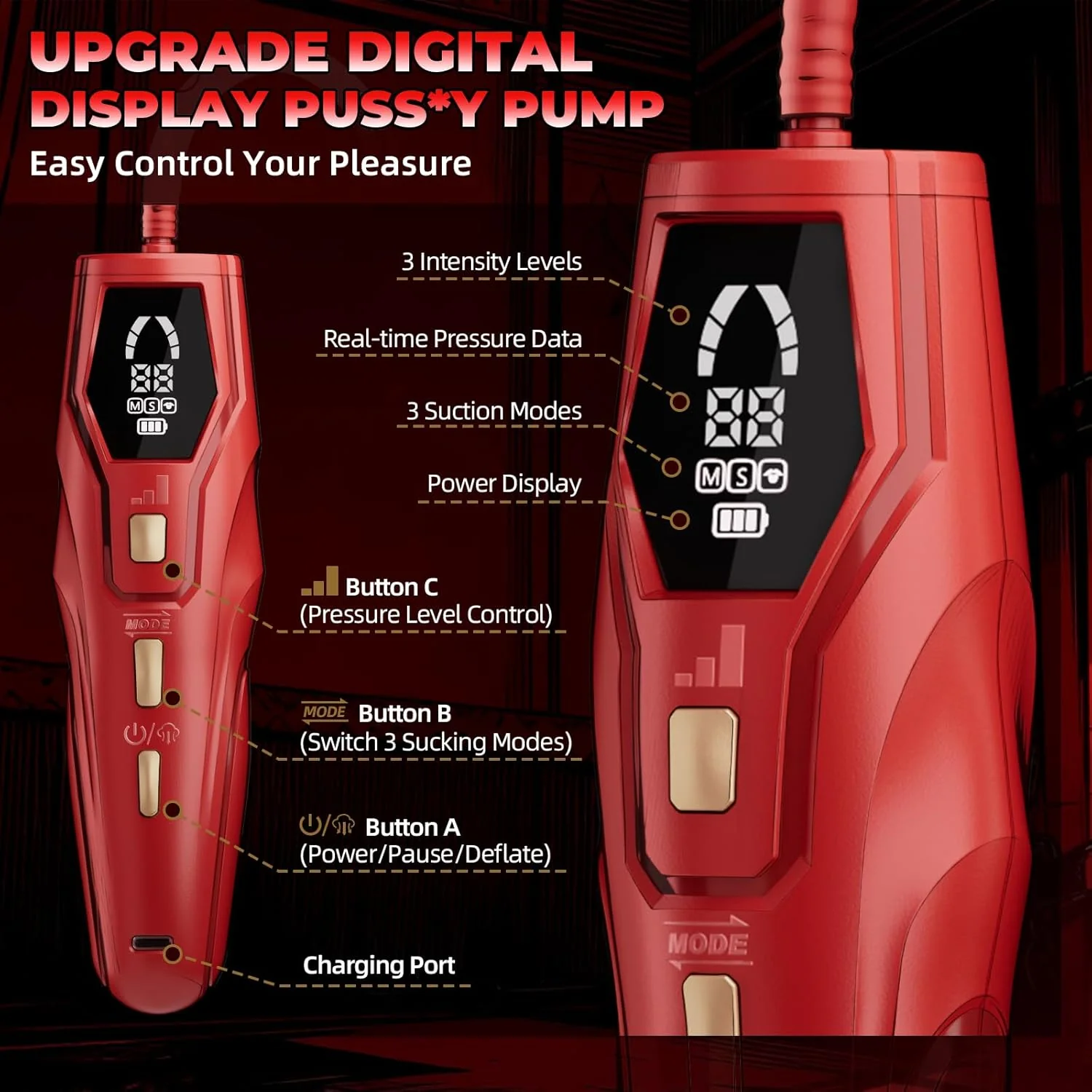 NoctyraX Electric Pussy Pump Digital 5 Cups - Image 4