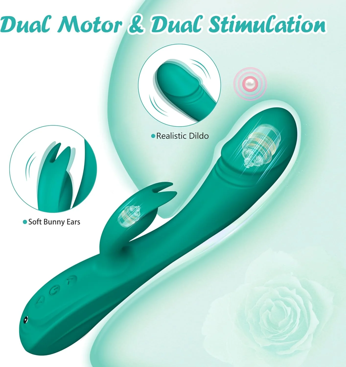 NoirWave Rabbit Vibrator 49 Modes Dual Motor Waterproof - Image 2