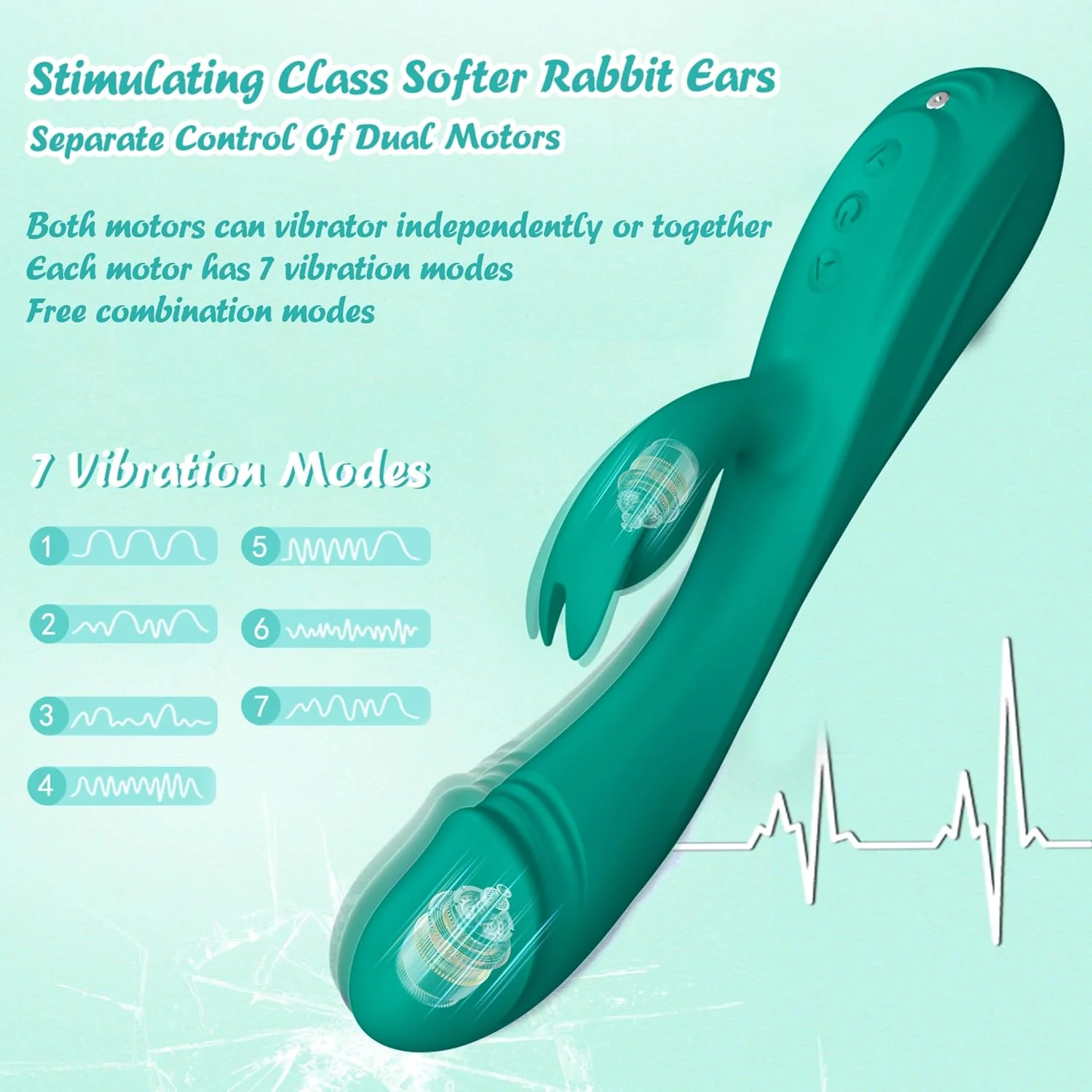 NoirWave Rabbit Vibrator 49 Modes Dual Motor Waterproof - Image 3