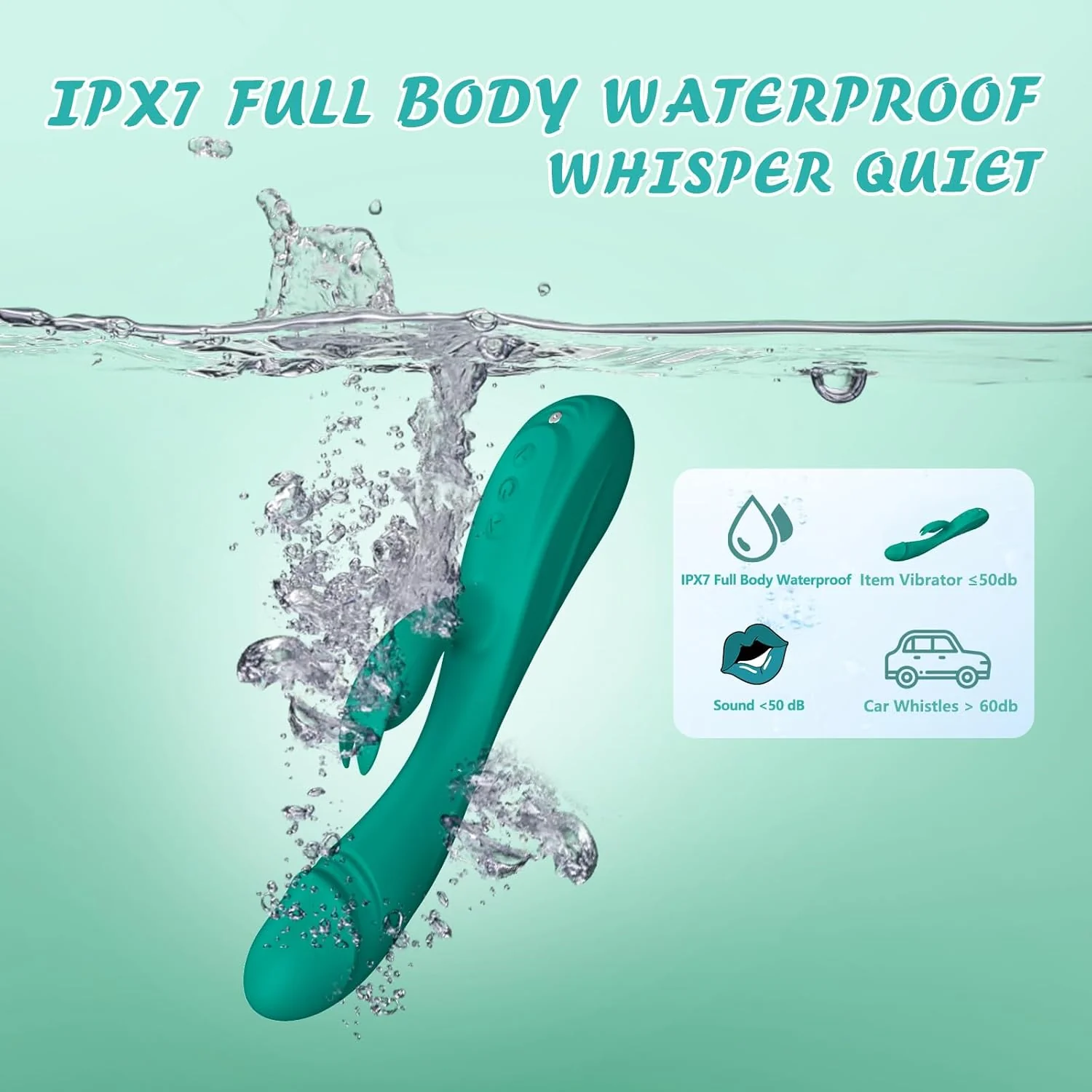 NoirWave Rabbit Vibrator 49 Modes Dual Motor Waterproof - Image 5