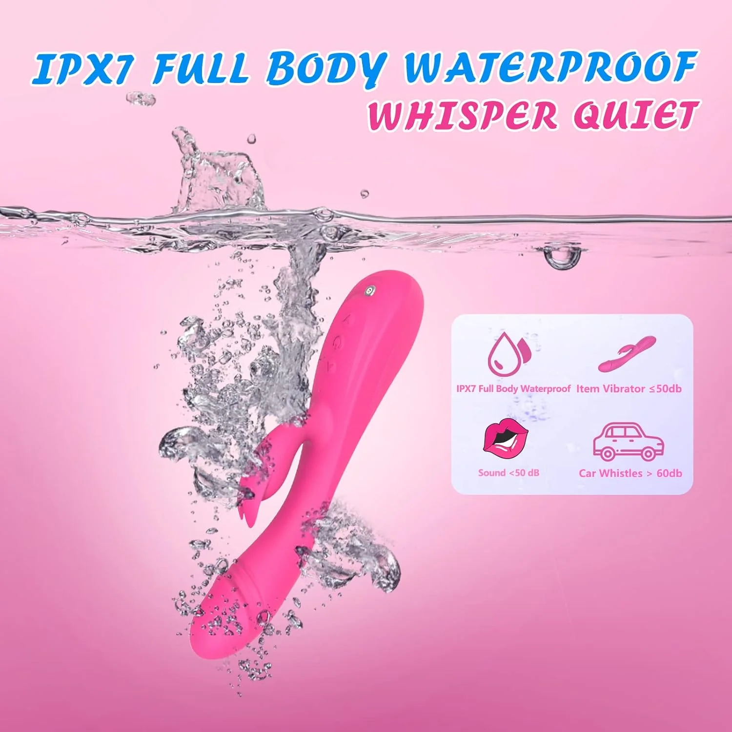 VeloraX Rabbit Vibrator 49 Modes Waterproof Silicone USB - Image 6