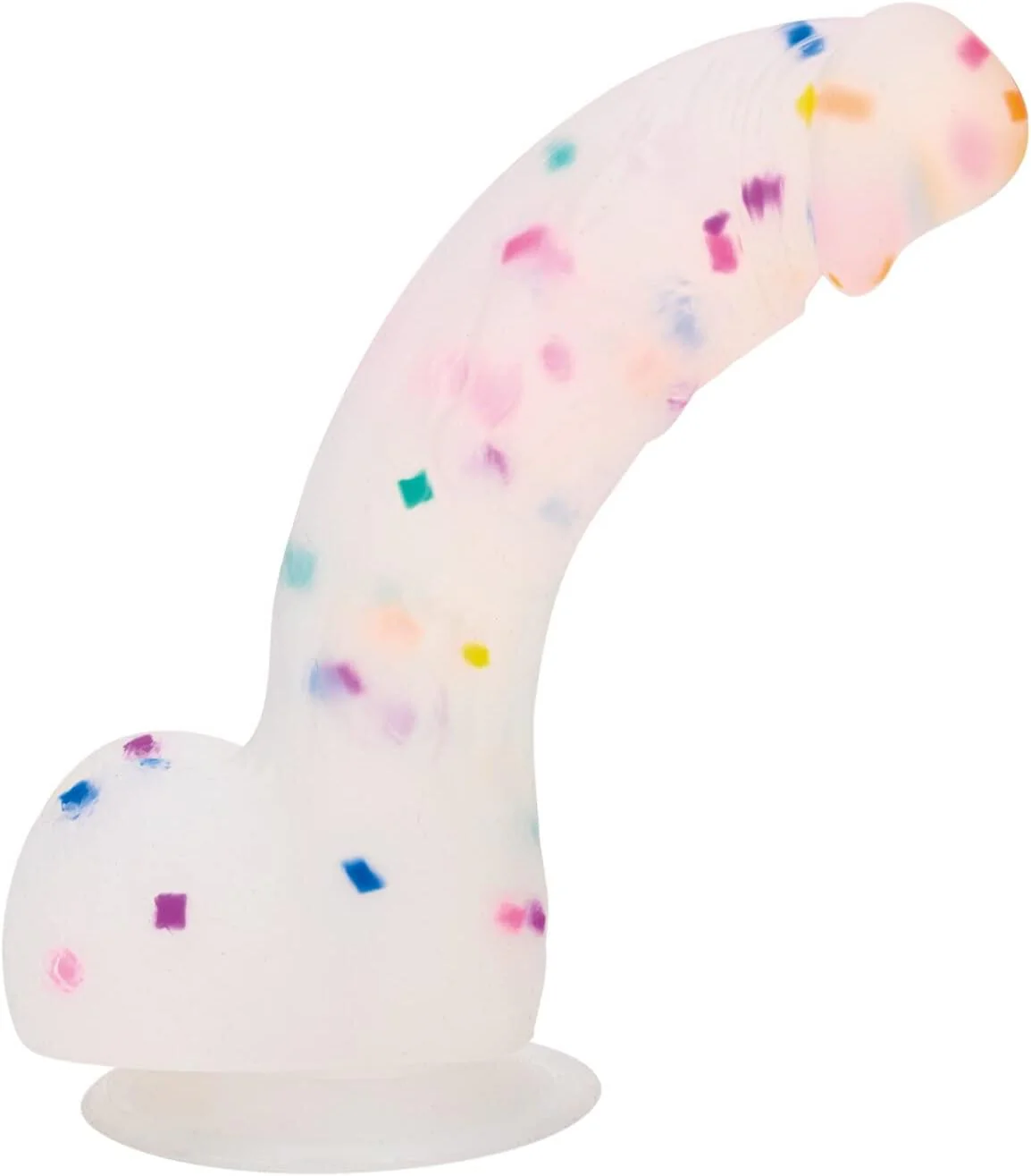 CrystalTone 7.6” Confetti Silicone Dildo Suction Cup Beginner - Image 5
