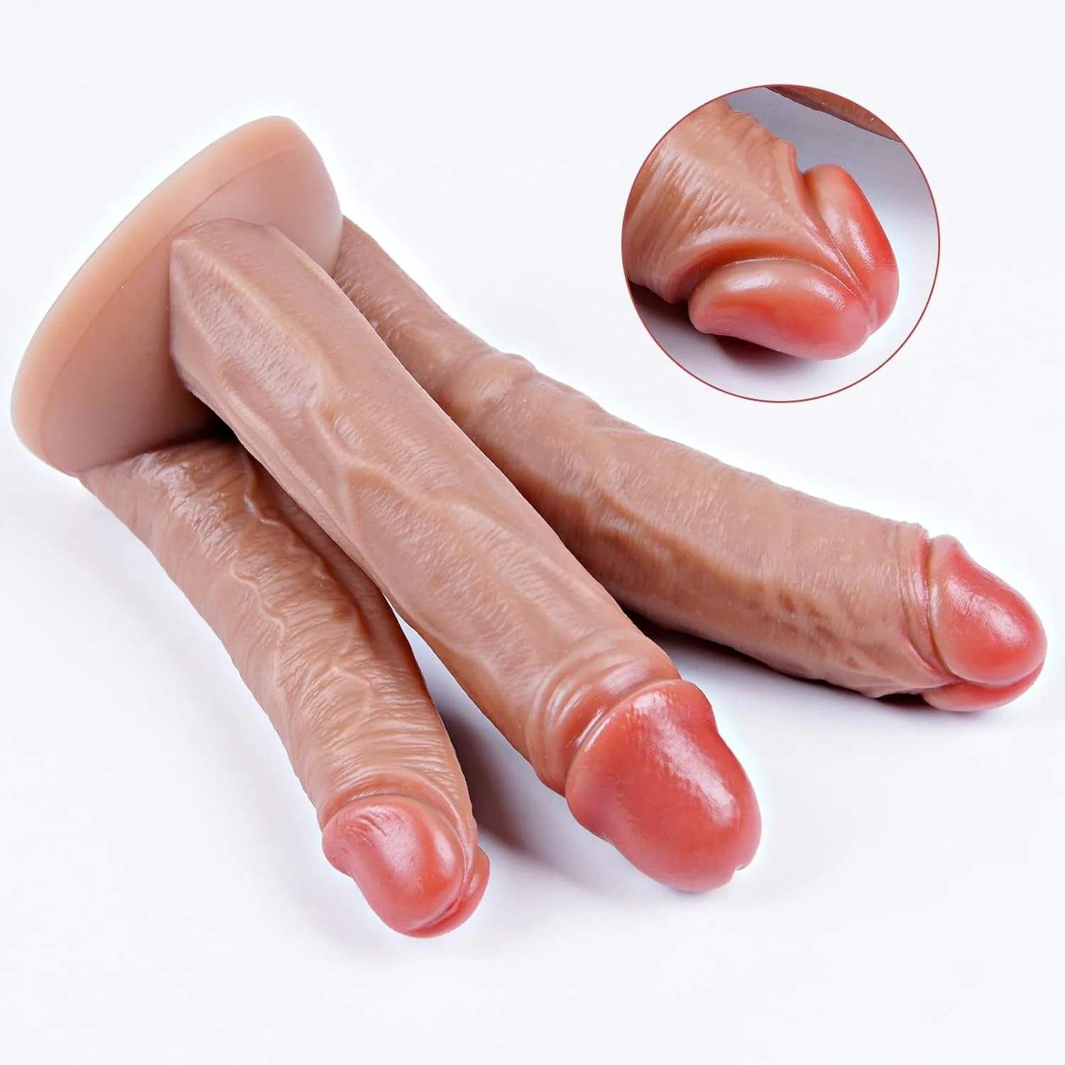 TriMax Triple Head Dildo Silicone Suction Cup Toy XL - Image 2