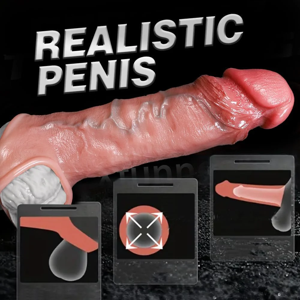 UltraGlans Realistic Penis Sleeve 8” Girth Extender Ring - Image 3