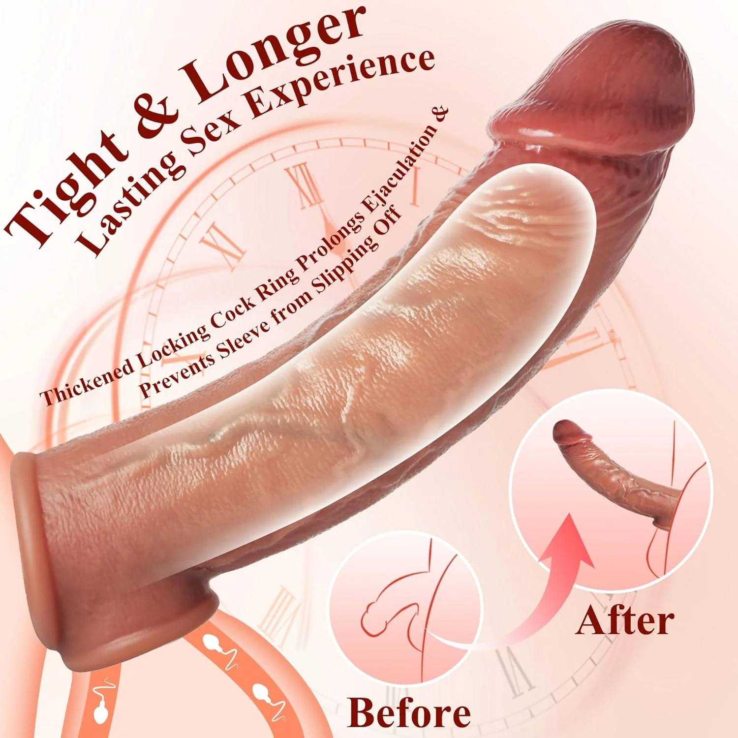 FleshCore Realistic Penis Sleeve 8.3” Silicone Extender - Image 3