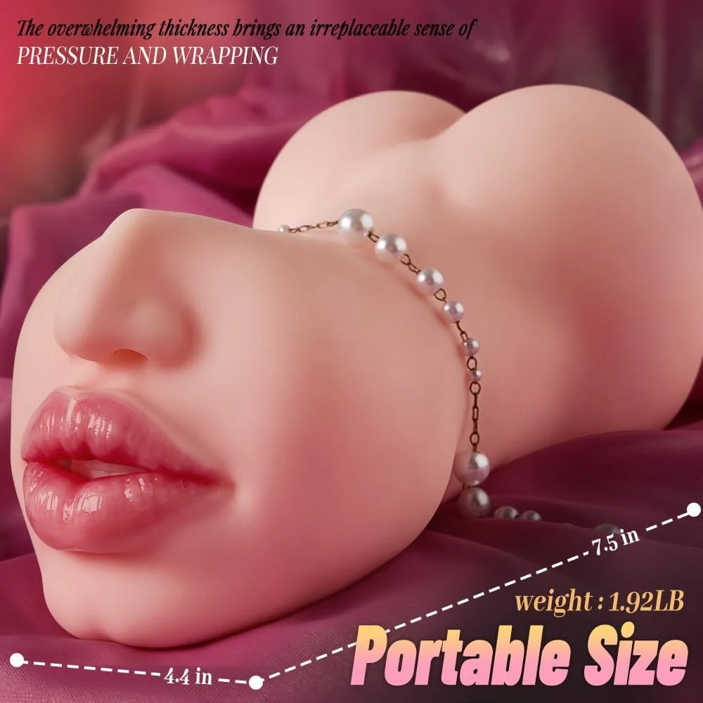DualLuxe 2-in-1 Realistic Pocket Pussy Oral & Vagina Stroker - Image 5