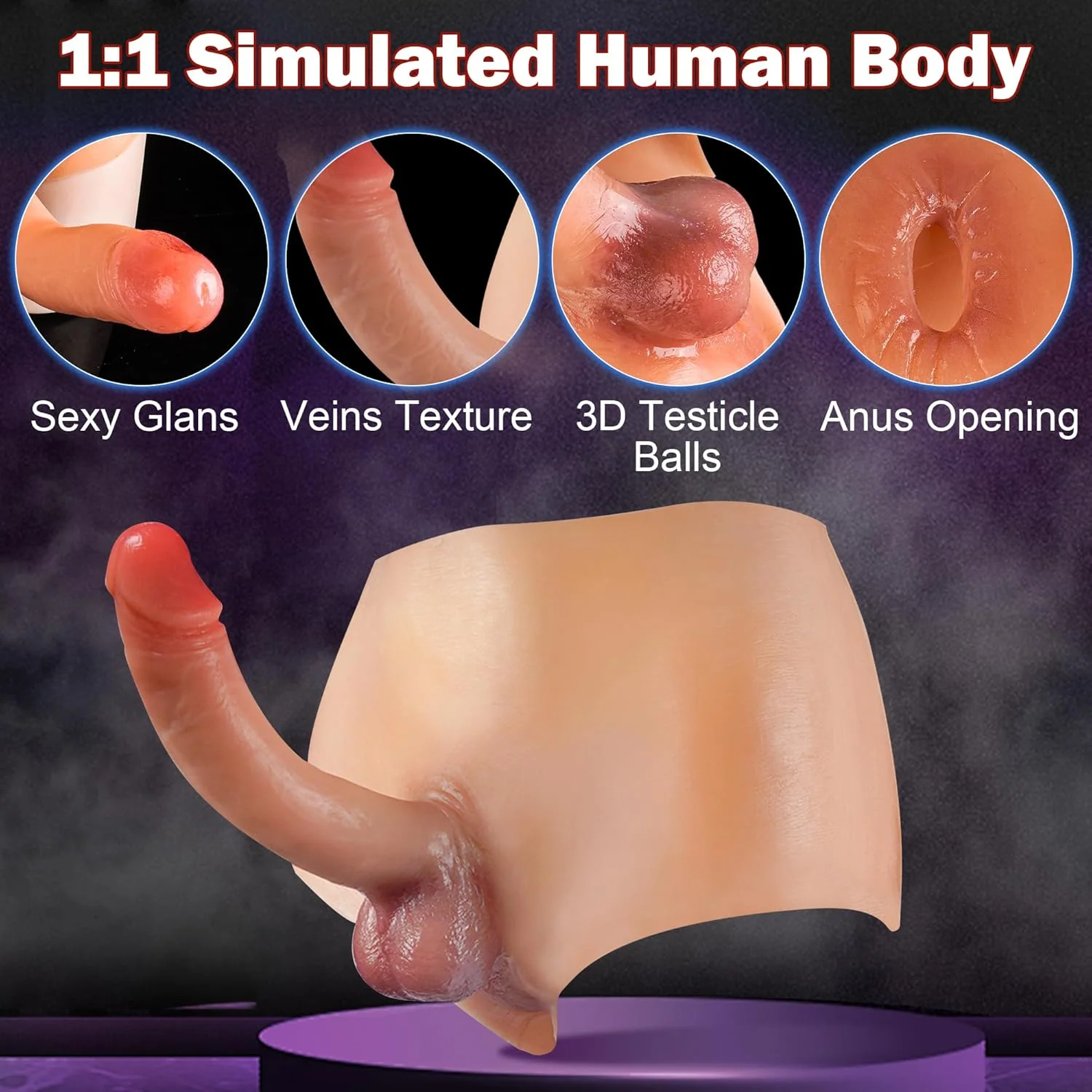 FlexSkin Strapless Silicone Dildo Panties 7 Inch - Image 2
