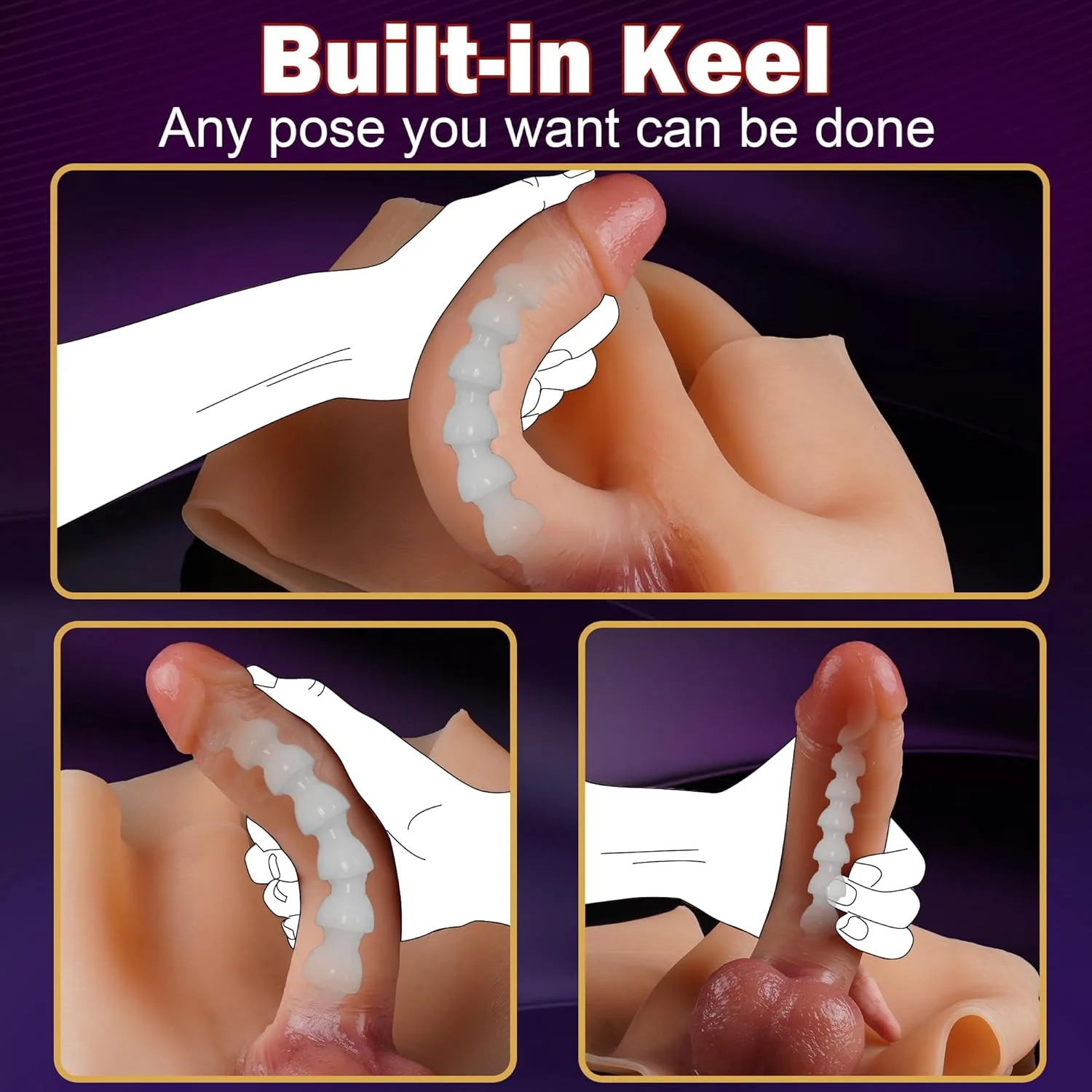 FlexSkin Strapless Silicone Dildo Panties 7 Inch - Image 5