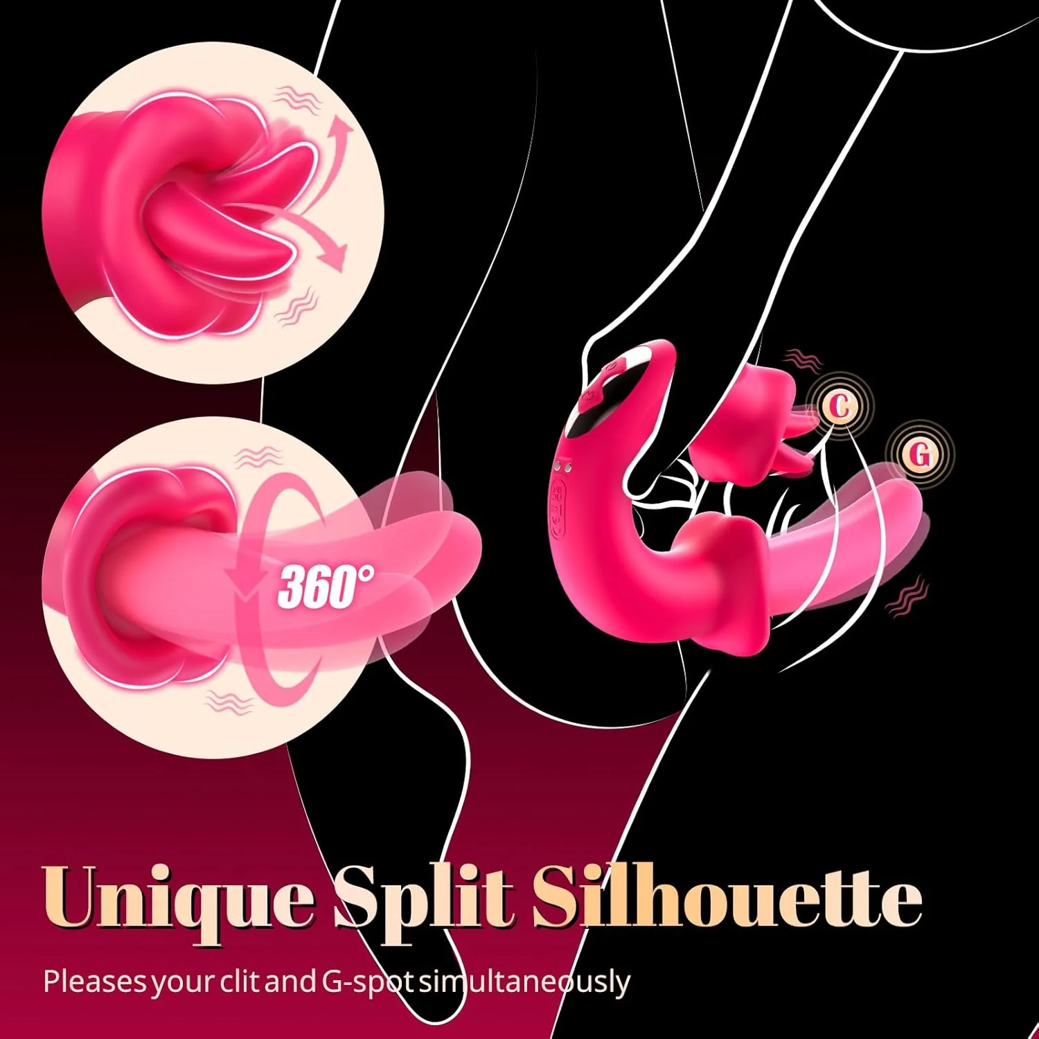 LunexaSync App Tongue Vibrator 20 Modes G-Spot Clit Toy - Image 3