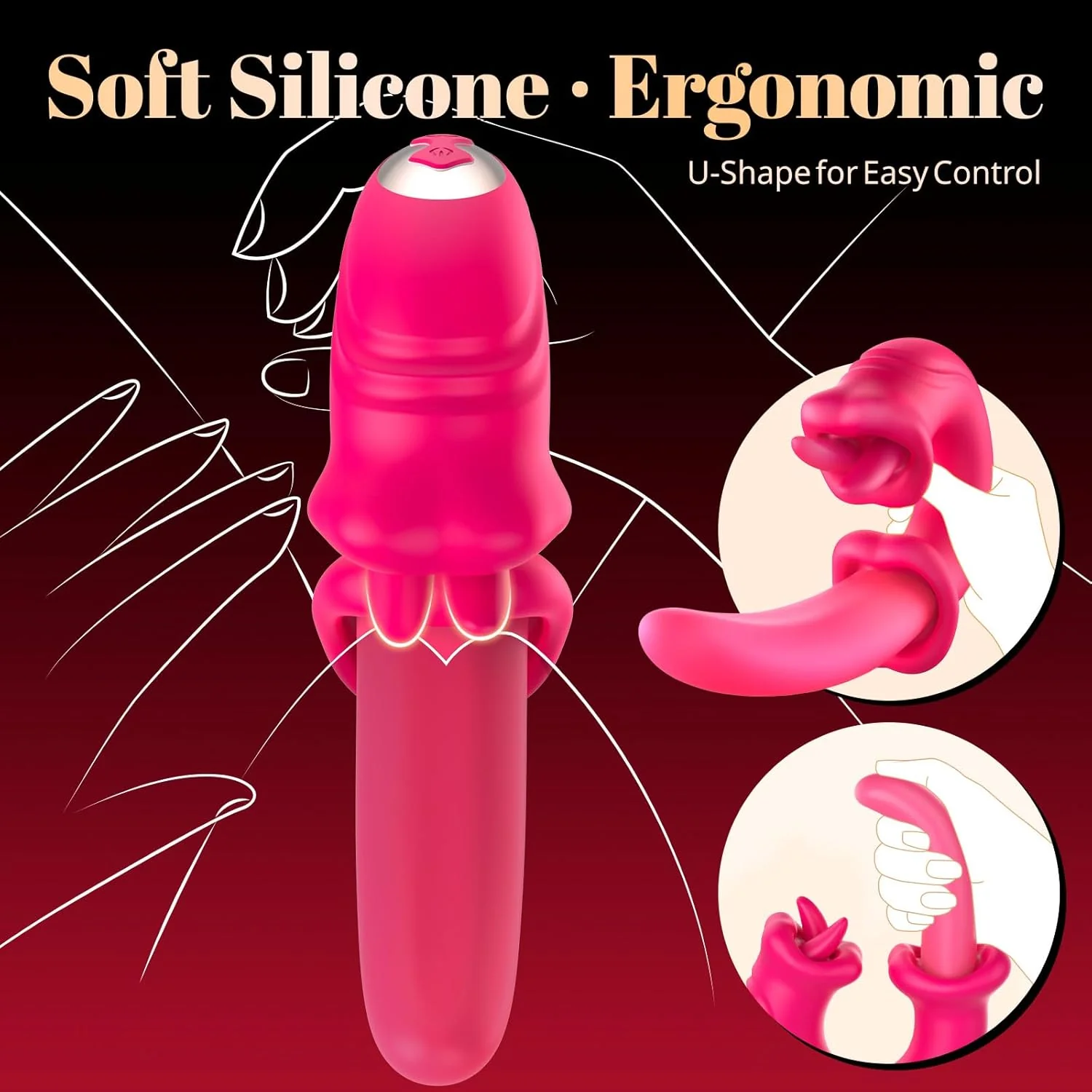 LunexaSync App Tongue Vibrator 20 Modes G-Spot Clit Toy - Image 5