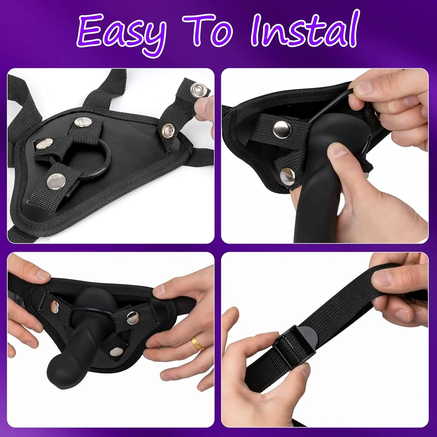 PulseControl Remote Control Strap-On Dildo Set - Image 4