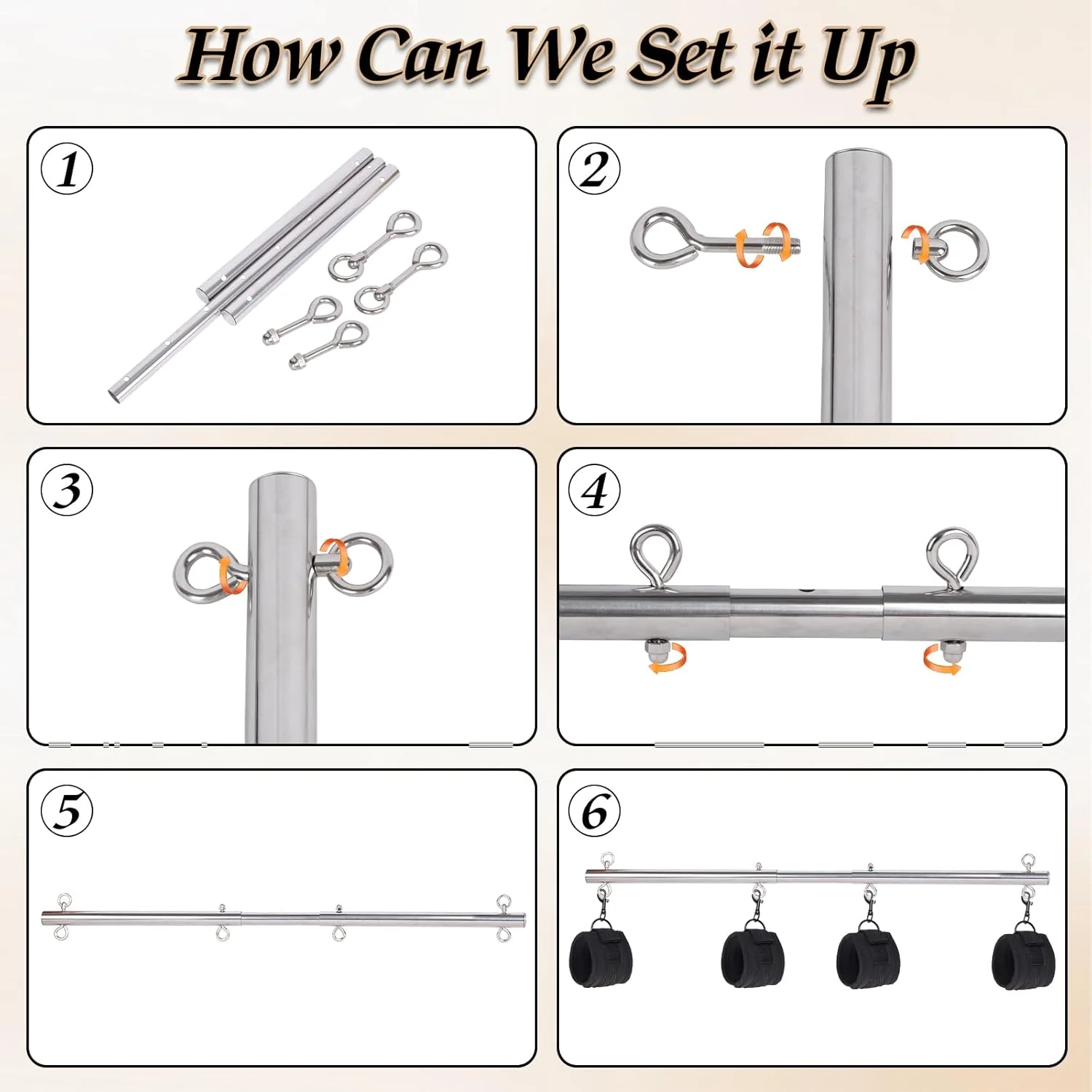 SilverFeather Spreader Bar BDSM Kit - Image 5