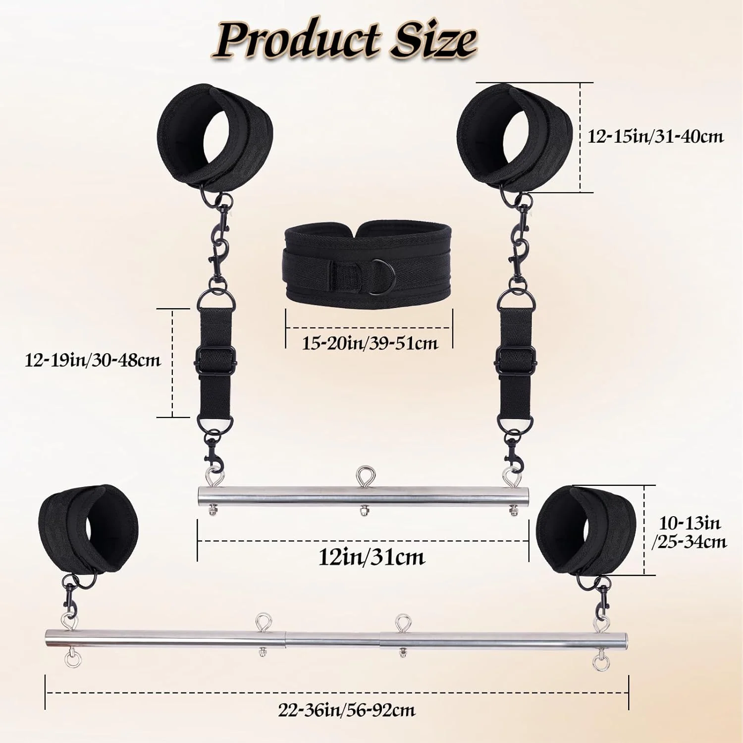 SilverFeather Spreader Bar BDSM Kit - Image 6