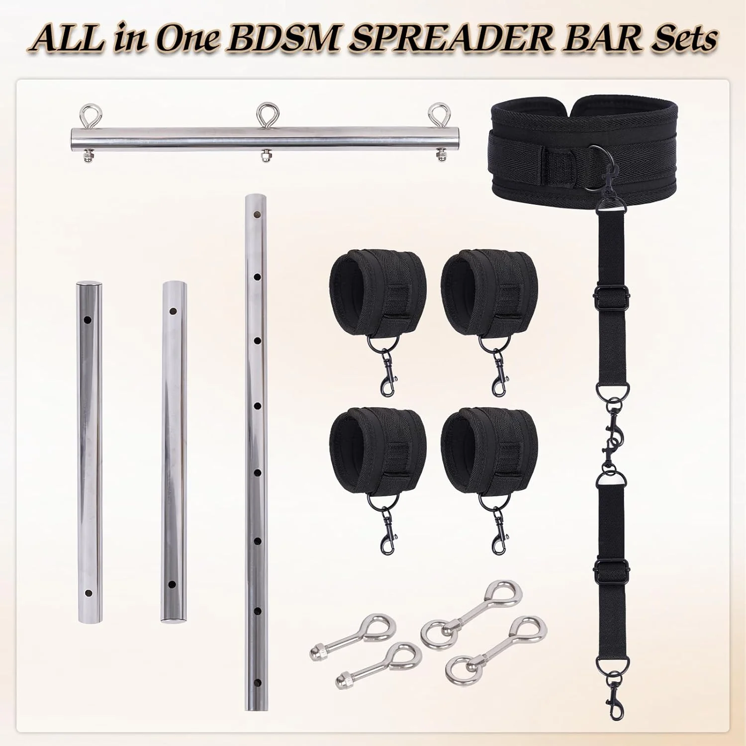 SilverFeather Spreader Bar BDSM Kit - Image 9