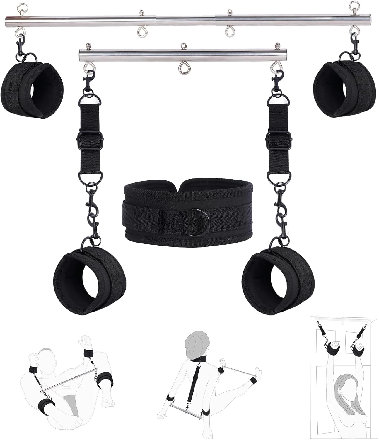 FeatherControl Feather Cuff Adjustable Spreader Bar
