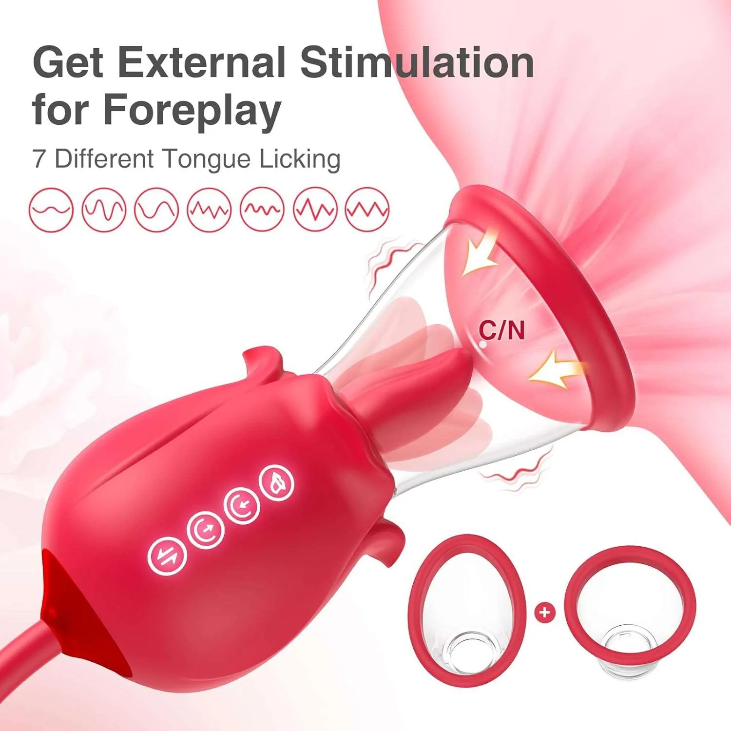 RoseBloom Clit Suction Dildo Vibrator - Image 3