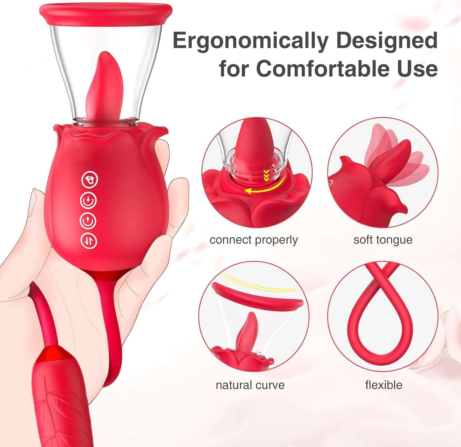 RoseBloom Clit Suction Dildo Vibrator - Image 5