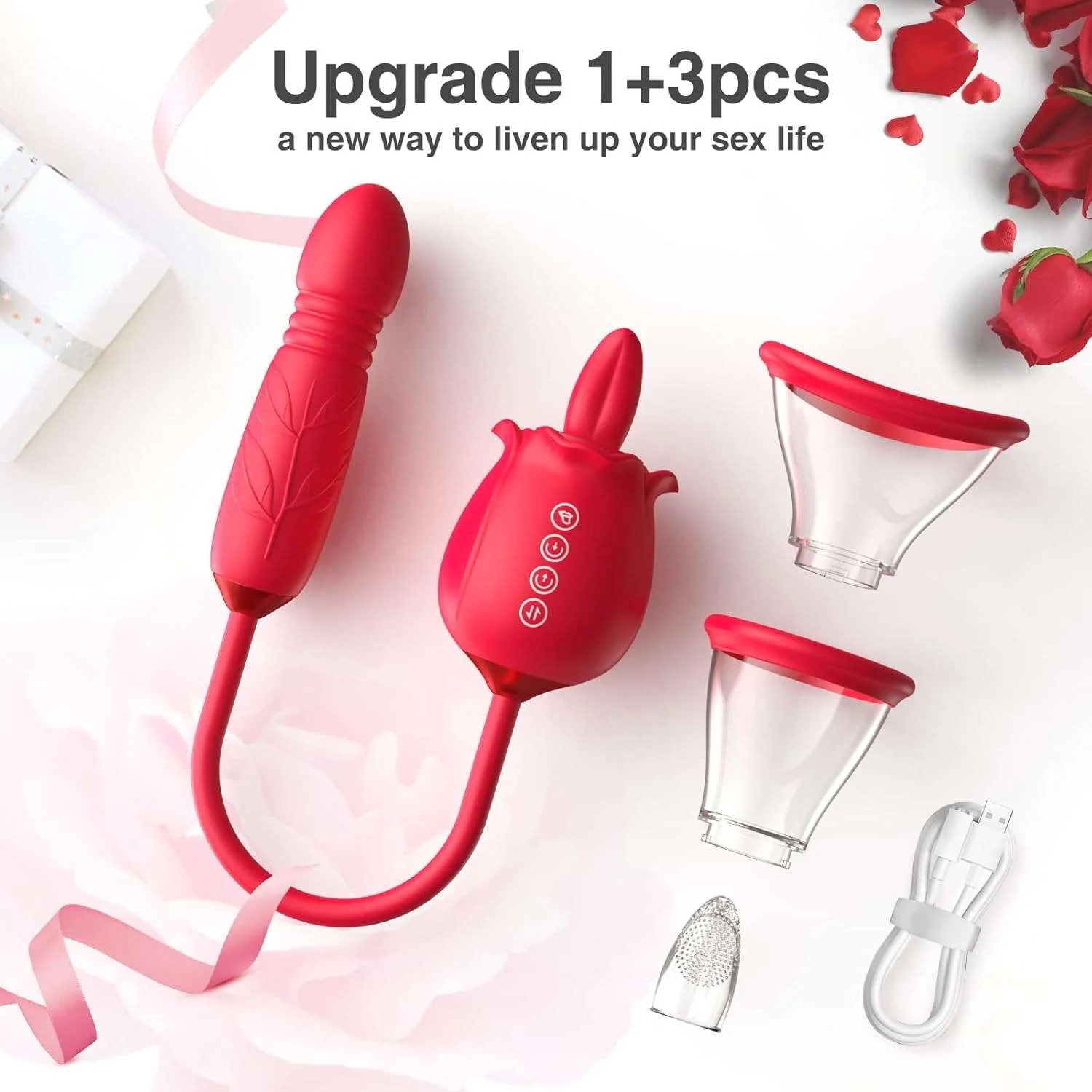 RoseBloom Clit Suction Dildo Vibrator - Image 7