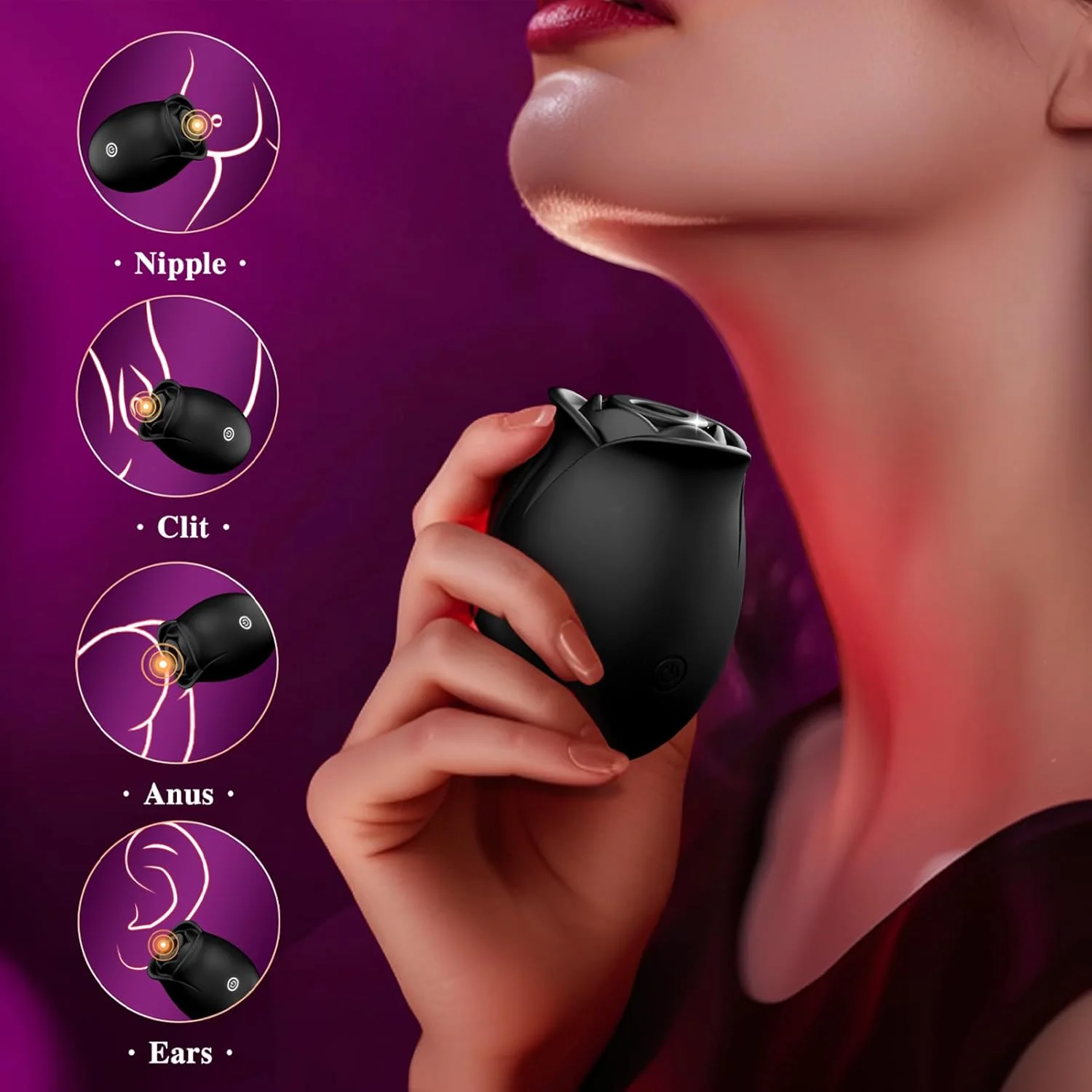 NoirelleX Rose Clit Sucker App Control 9 Modes Waterproof - Image 4