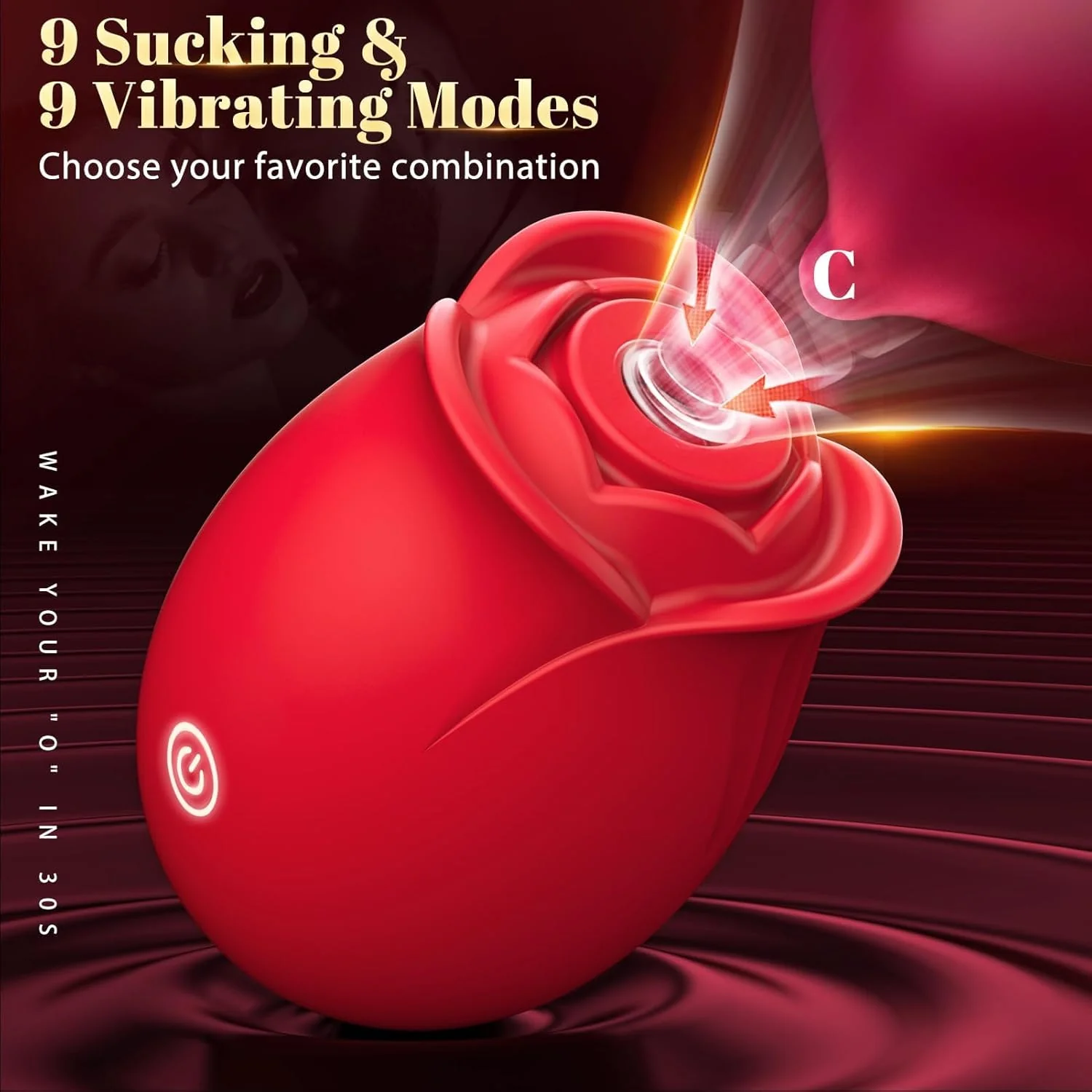 AurevynX Rose Clit Sucker App Control 9 Modes Waterproof - Image 2
