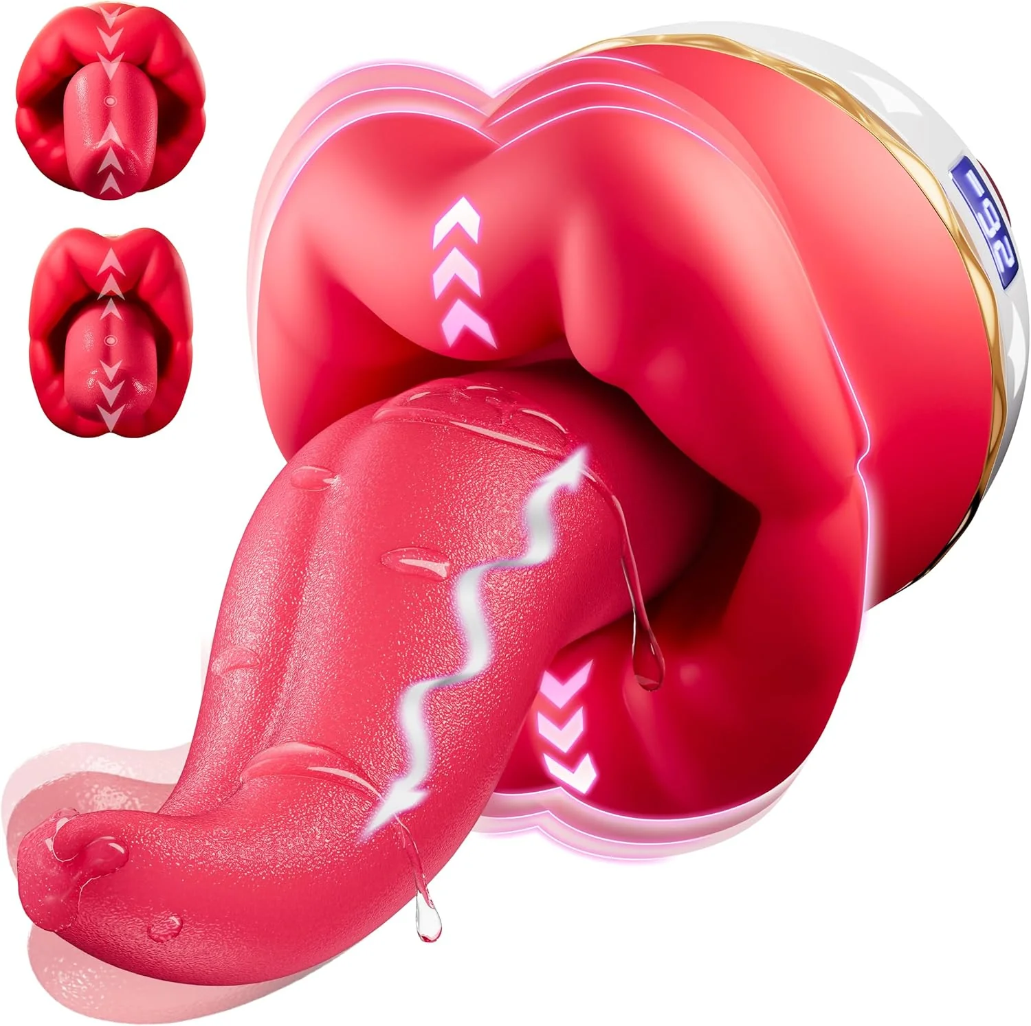 FlorixaWave 5-in-1 Rose Tongue Vibrator 10 Modes Clit Toy
