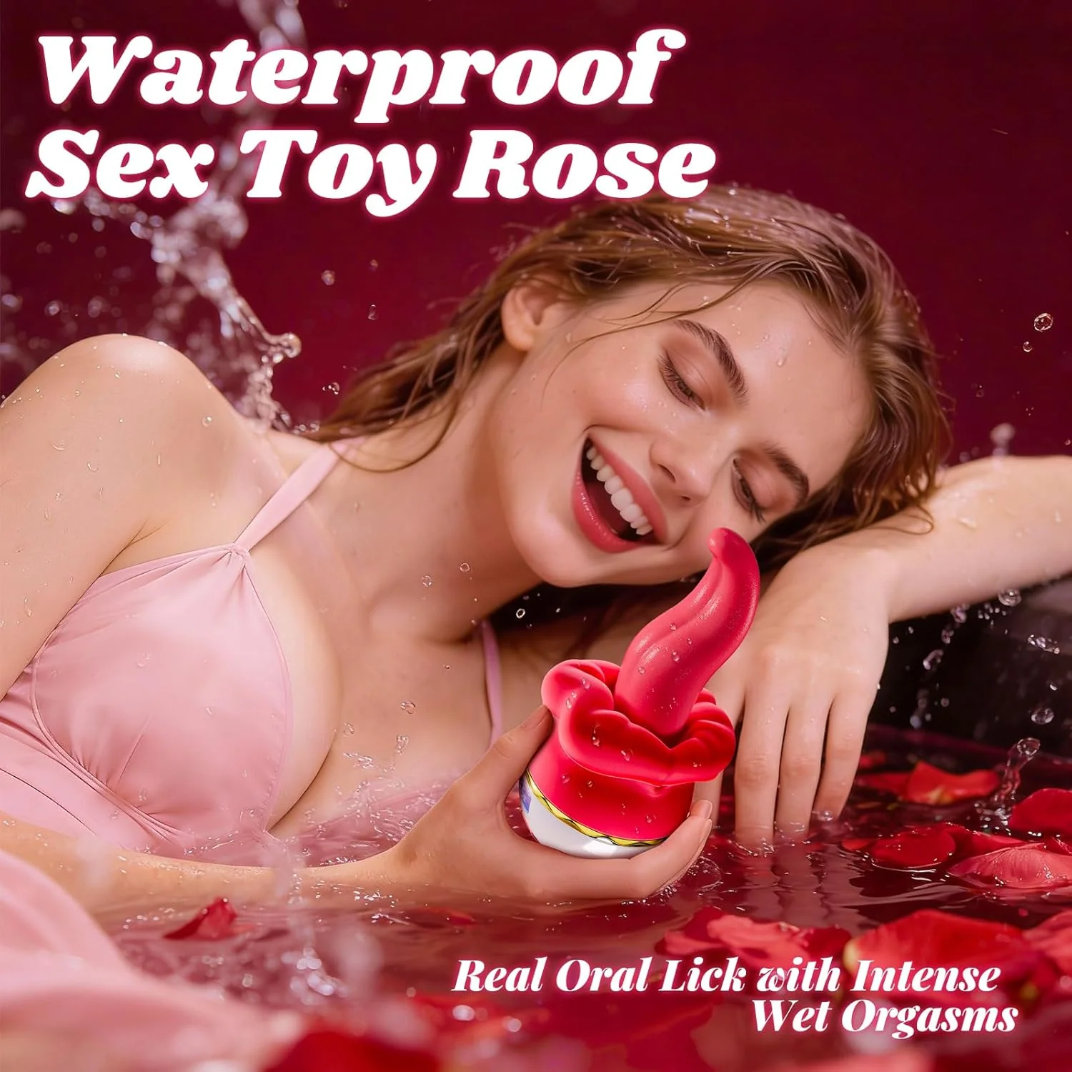 FlorixaWave 5-in-1 Rose Tongue Vibrator 10 Modes Clit Toy - Image 8